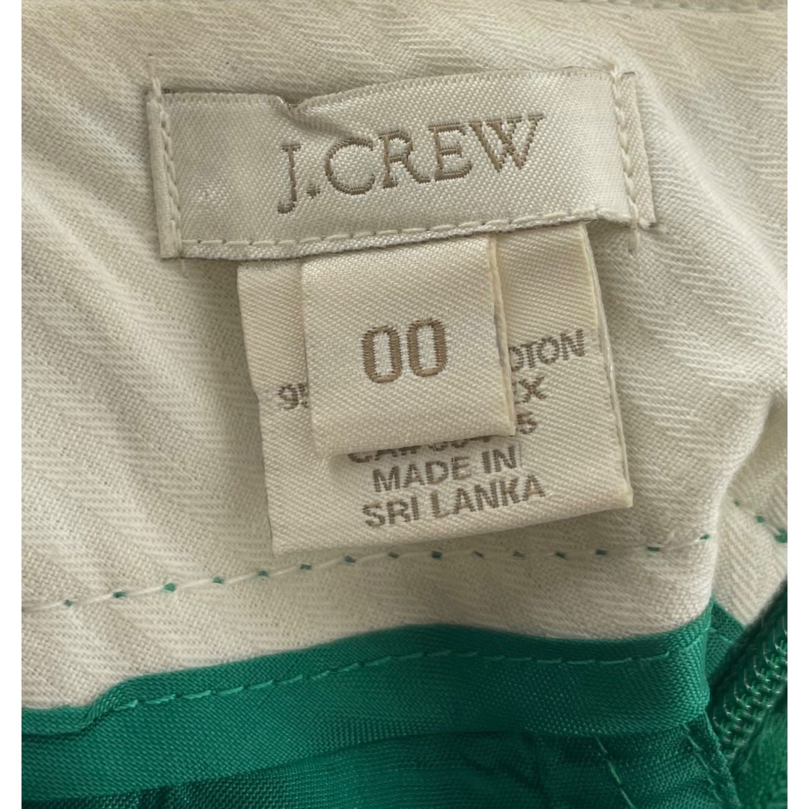 J. Crew Women's Size 00 Green No. 2 Pencil Skirt