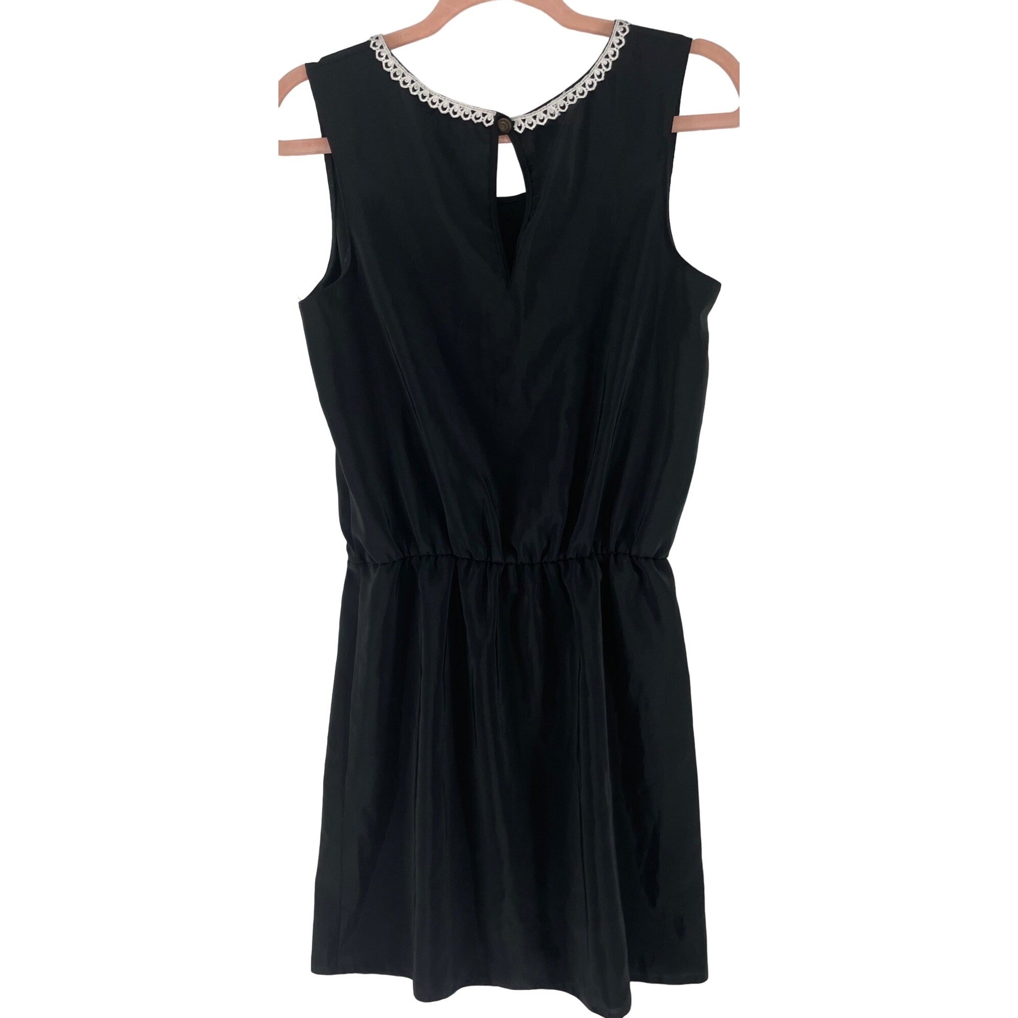 Johann Earl Women's Size Large Black Rare Vintage Sleeveless Black Mini Dress