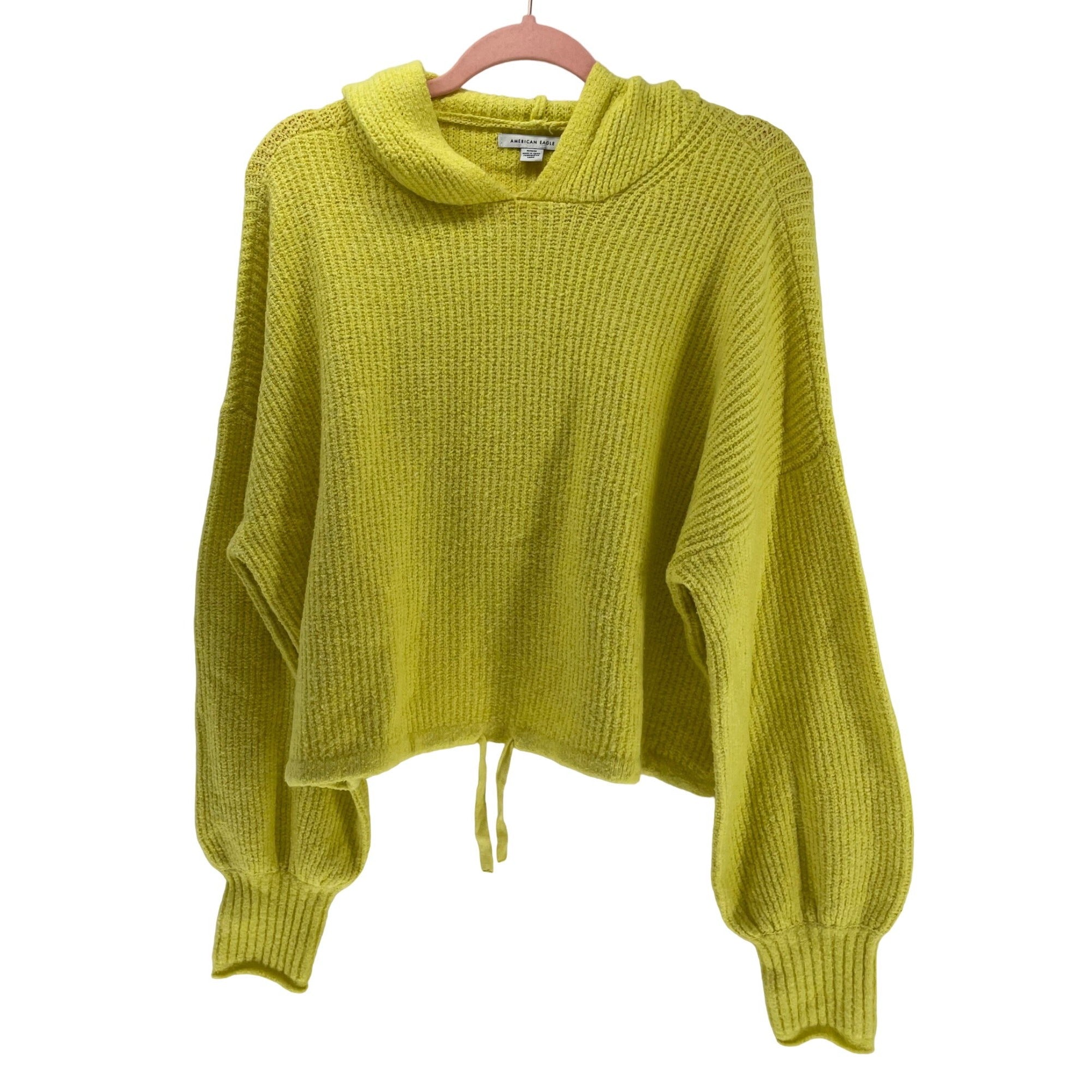 American Eagle Women’s Medium Bright Yellow Hoodie Sweatshirt