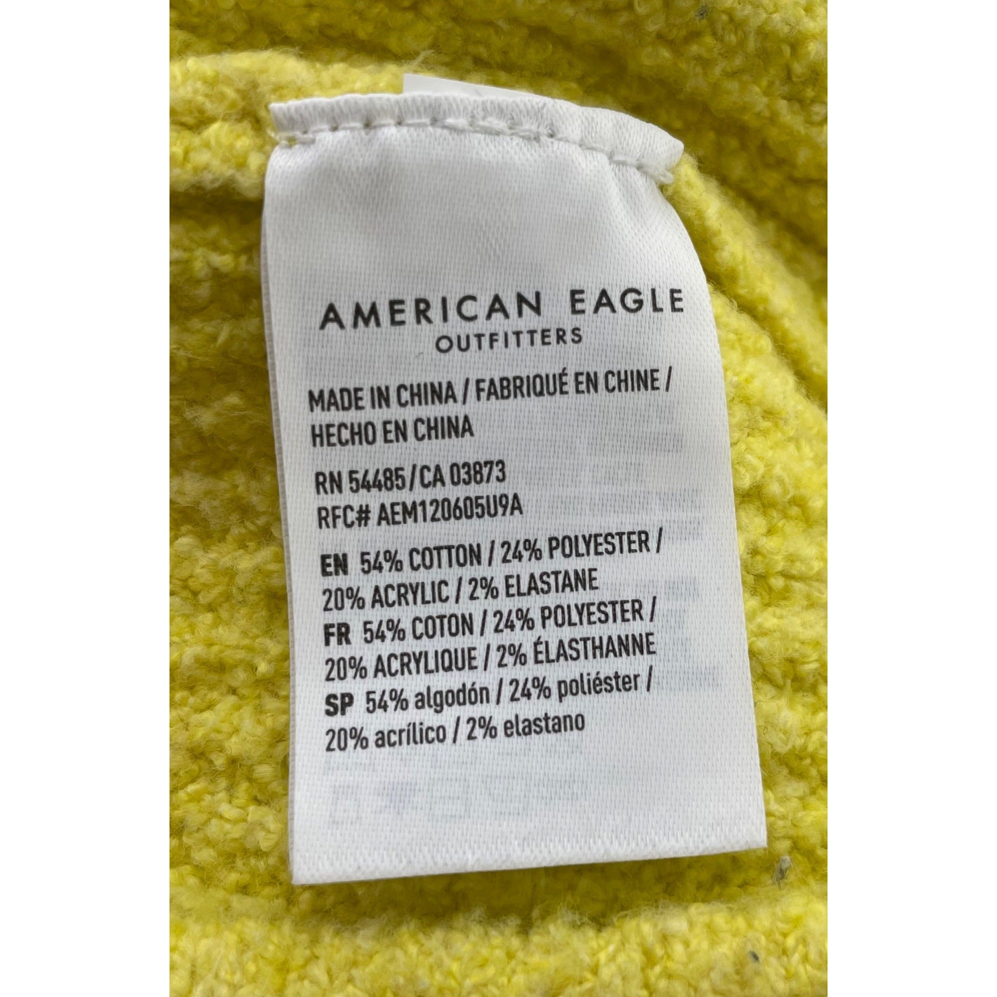 American Eagle Women’s Medium Bright Yellow Hoodie Sweatshirt