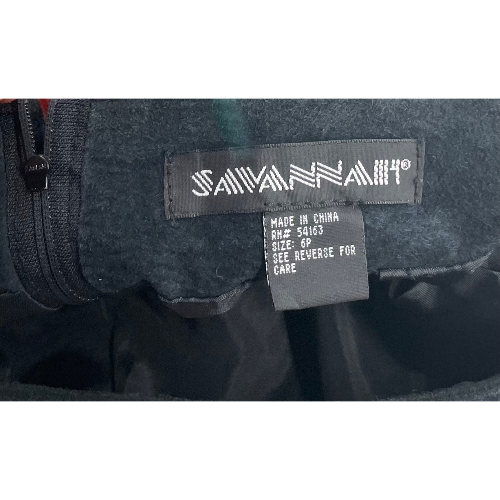 Vintage Savannah Women’s 6P Black Leather Mini Skirt
