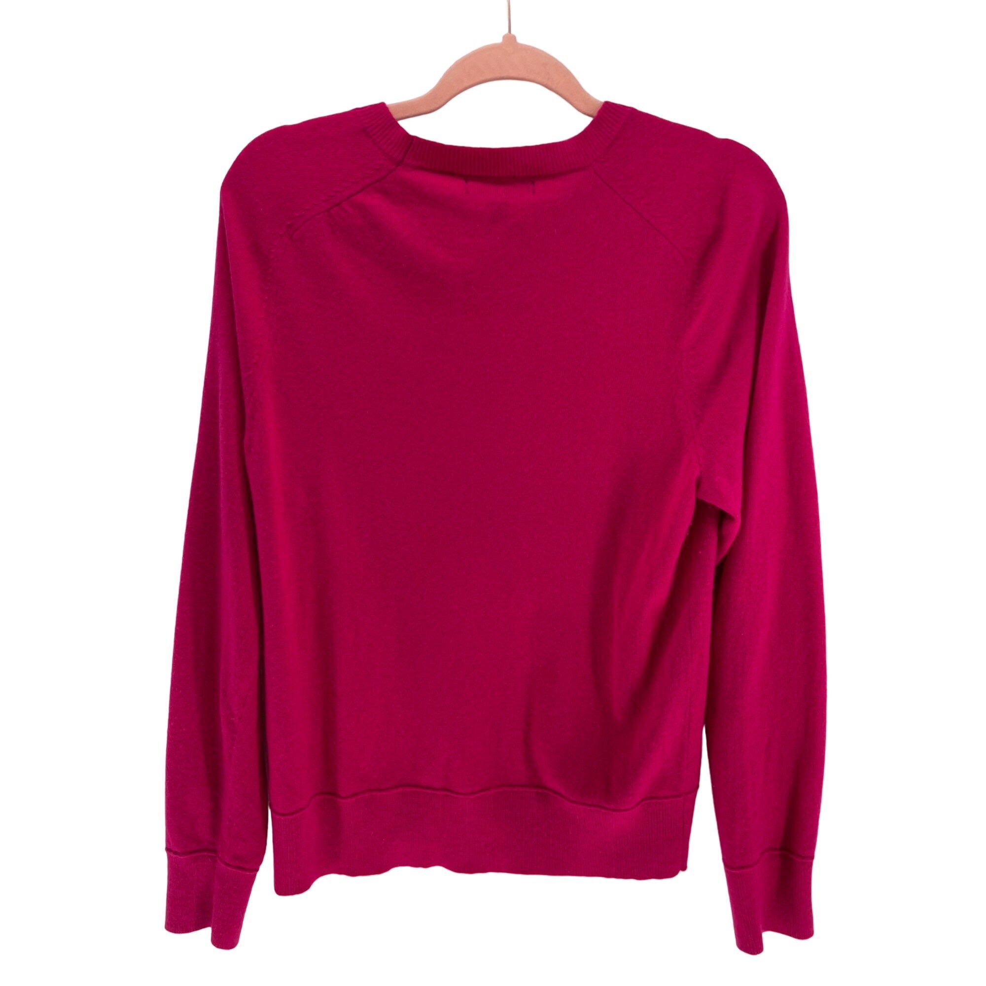 Banana Republic Women’s Large Fuchsia Cashmere Crew Neck Sweater