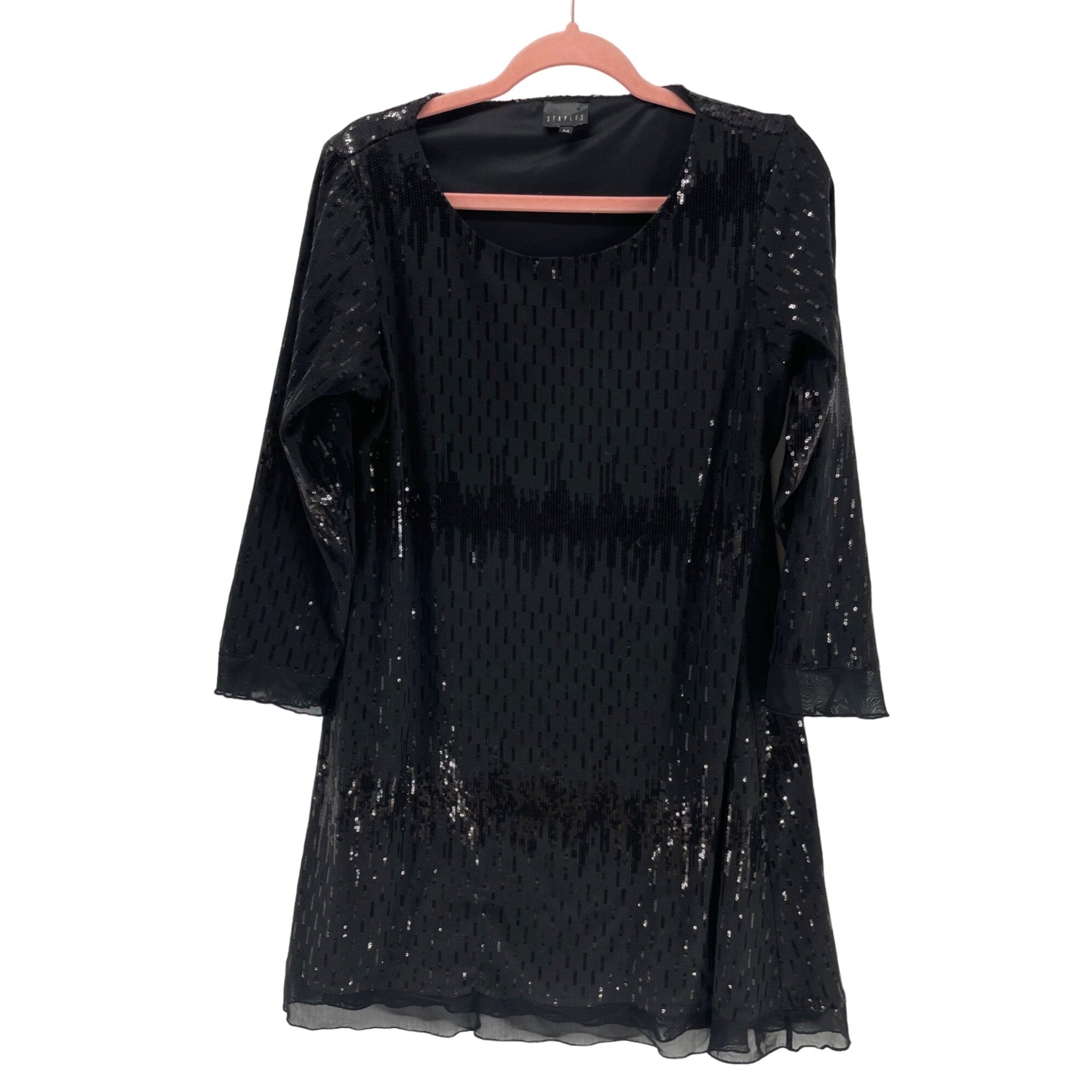 Staples Women’s Medium Black Sequin Cocktail Dress