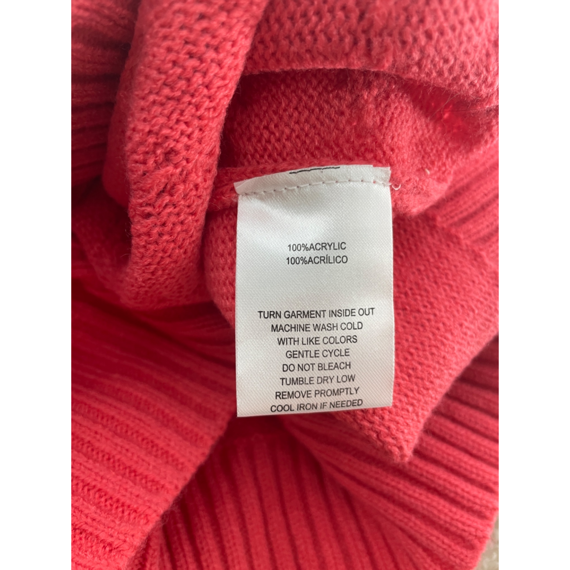 Sag Harbor Large Pink Knit Sweater