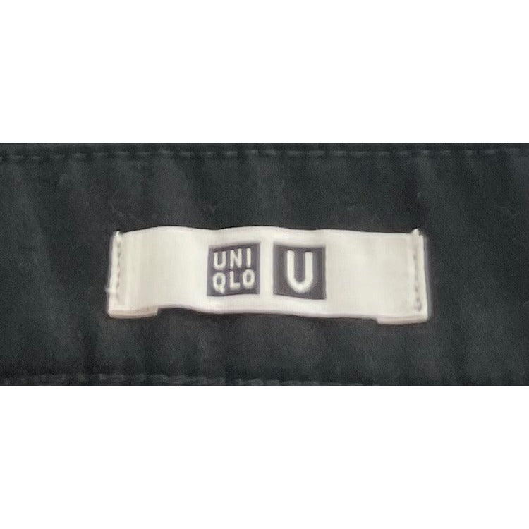 Uniqlo Women's Size 6 Black Denim A-Line Mini Skirt W/ Front Buttons