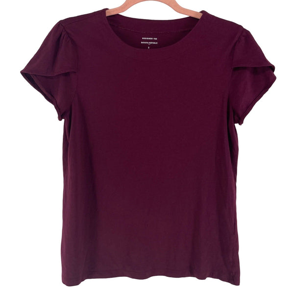 Banana Republic Women's Size Small Maroon/Burgundy Crew Neck T-Shirt