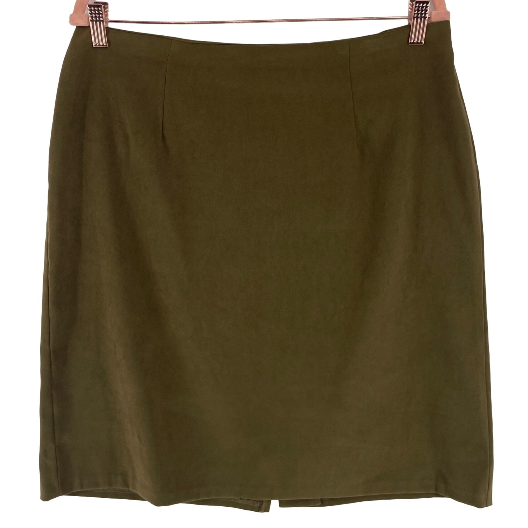 First Option Women's Size 14 Olive Green Skirt