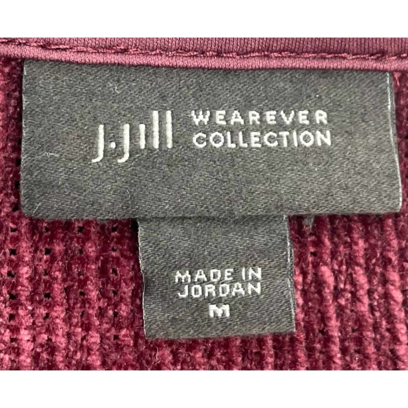 J. Jill Women's Size Medium Burgundy/Maroon Plush Cozy Chenille Sweater