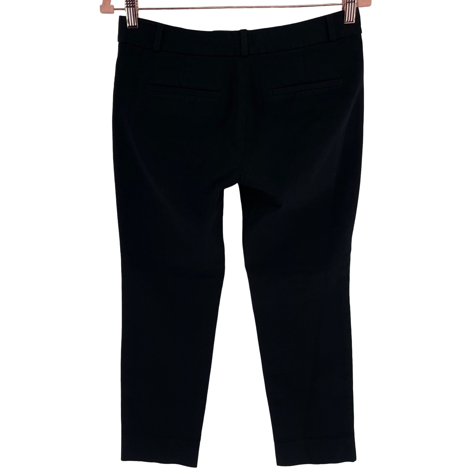 Banana Republic Women's Size 4P Black Straight-Leg Capri Dress Pants