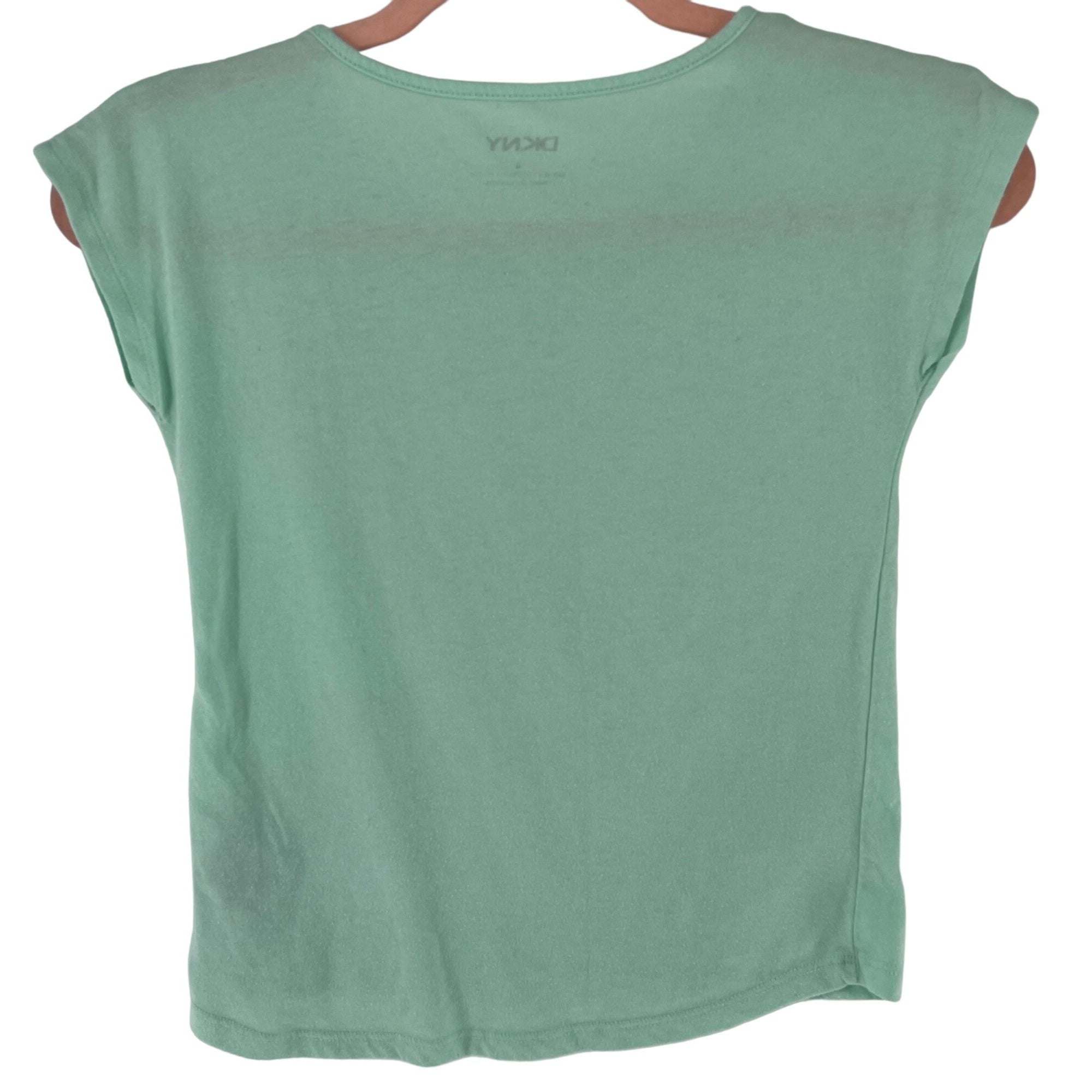 DKNY Girl's Size 6 Mint Green & Silver Sparkly T-Shirt