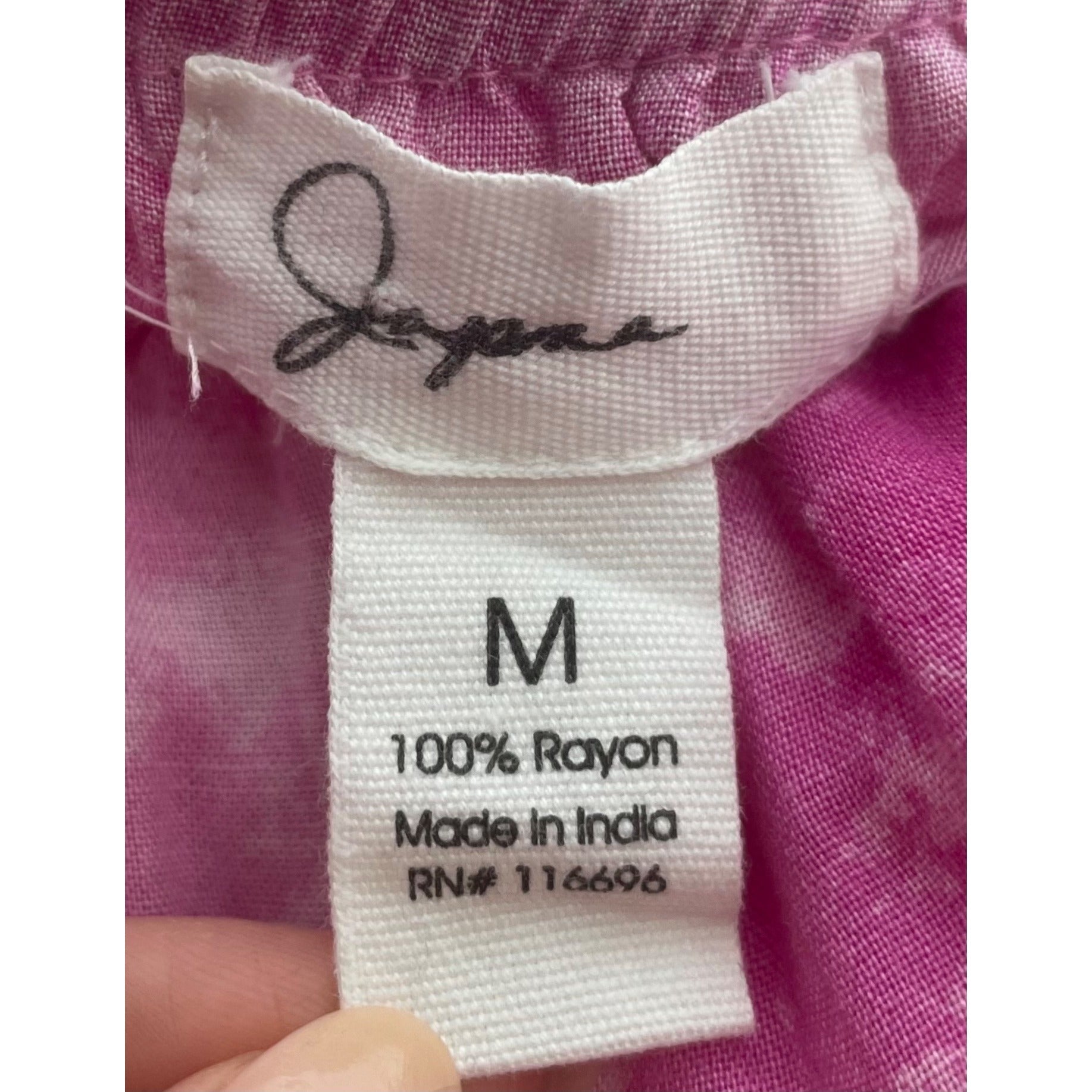 Japna Women's Size Medium Strapless Fuchsia/Pink Tie Die Maxi Dress W/ Drawstring Waist