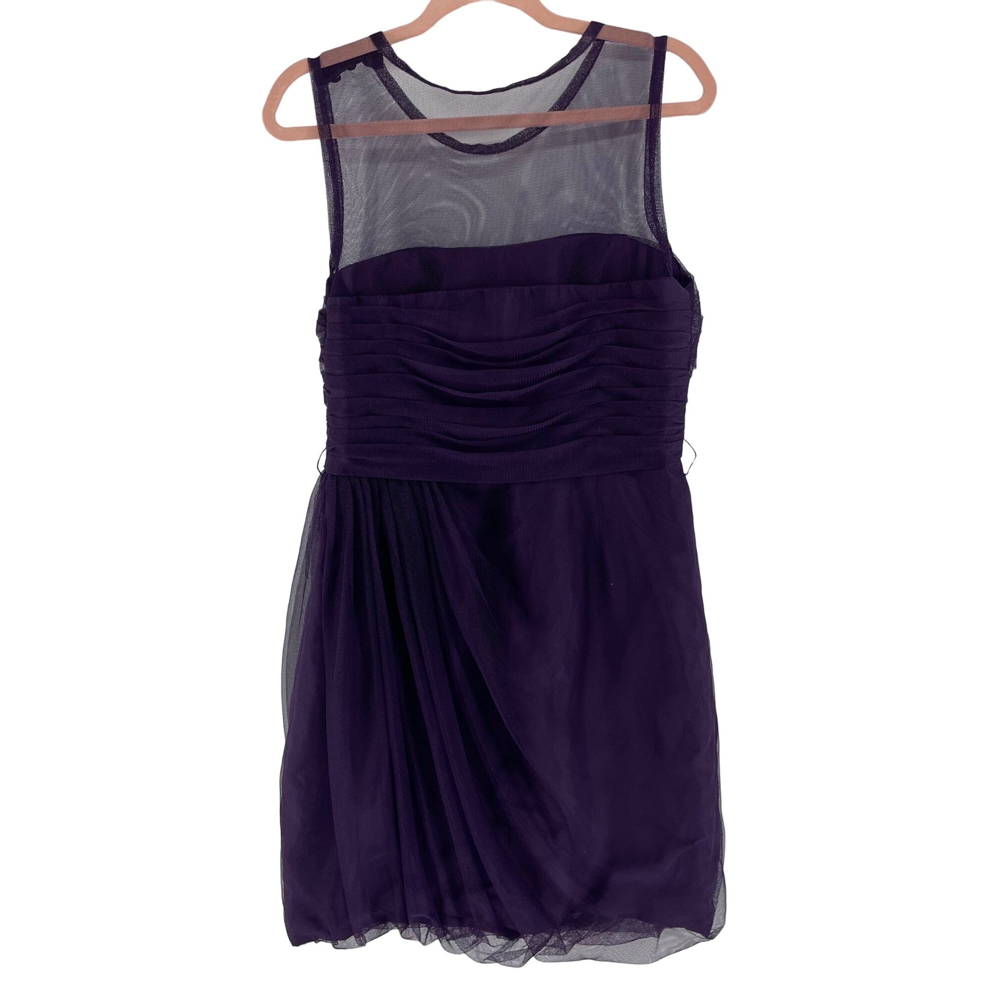 Vera Wang White Women's Size 14 Purple Sleeveless Formal Mini Dress