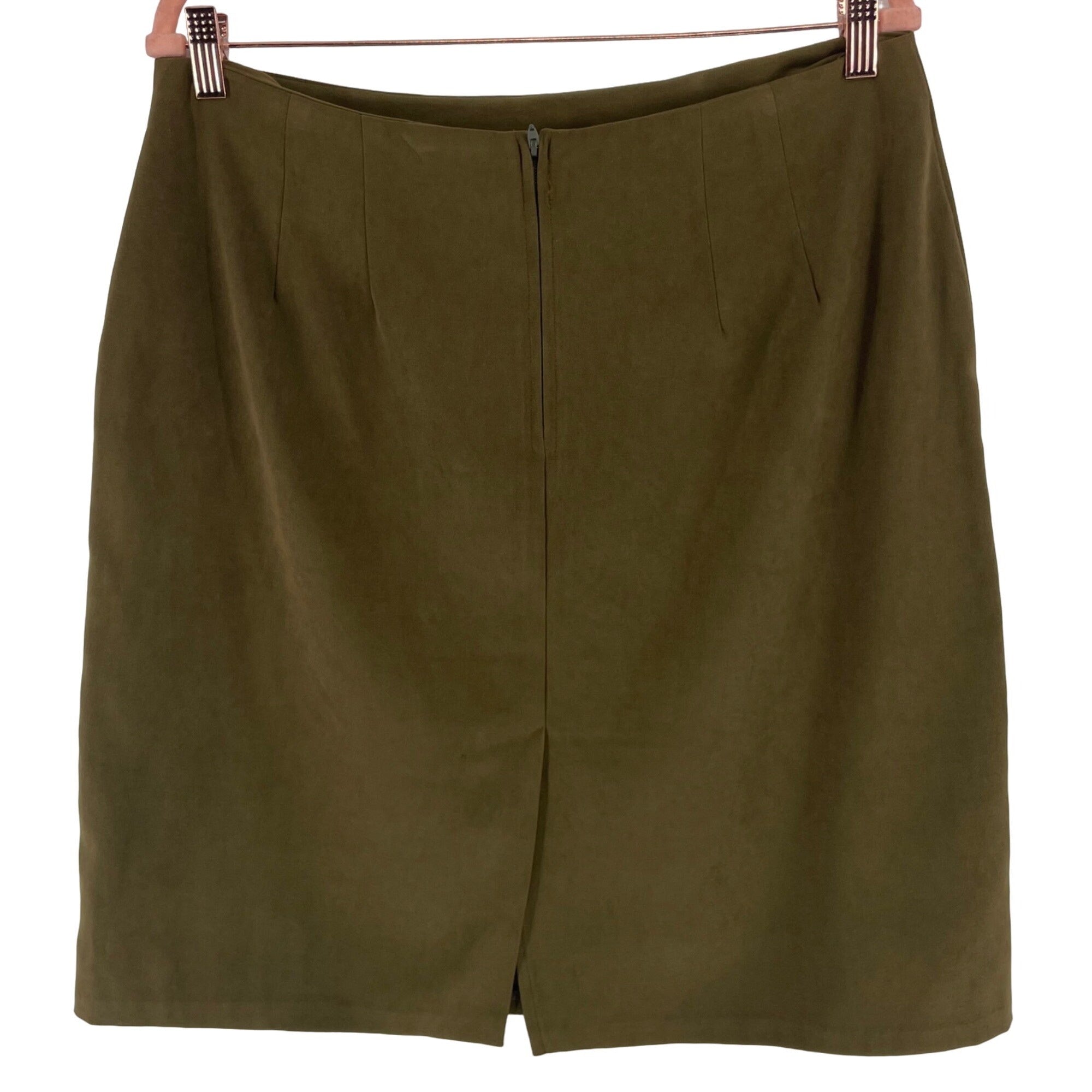 First Option Women's Size 14 Olive Green Skirt