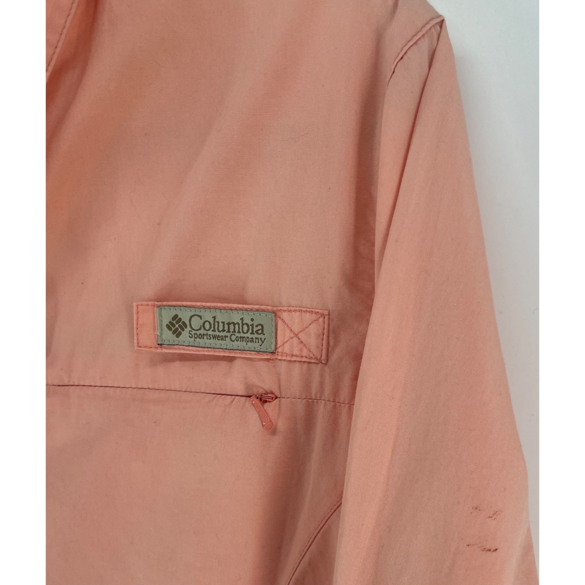 Columbia Sportswear Women's Size Medium Peach Button-Down Fishing Shirt