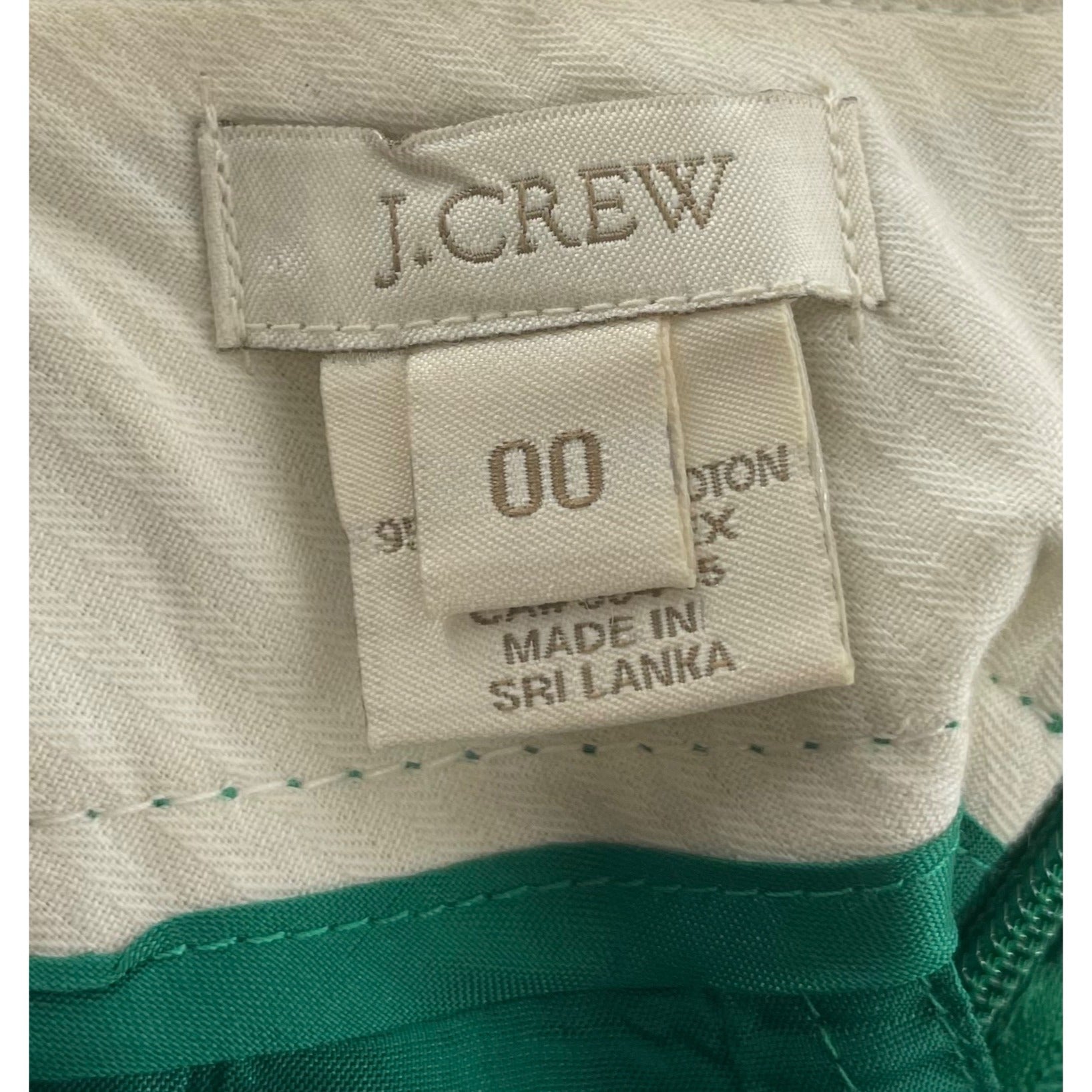 J. Crew Women's Size 00 Green No. 2 Pencil Skirt