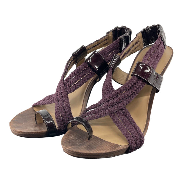 Donald Pliner Women's Size 8 Open Toe 4" Brown/Purple/Black Heeled Sandals