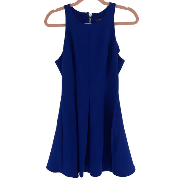 River Island Women's Size 10 Cobalt Blue Sleeveless Pleated A-Line Dress