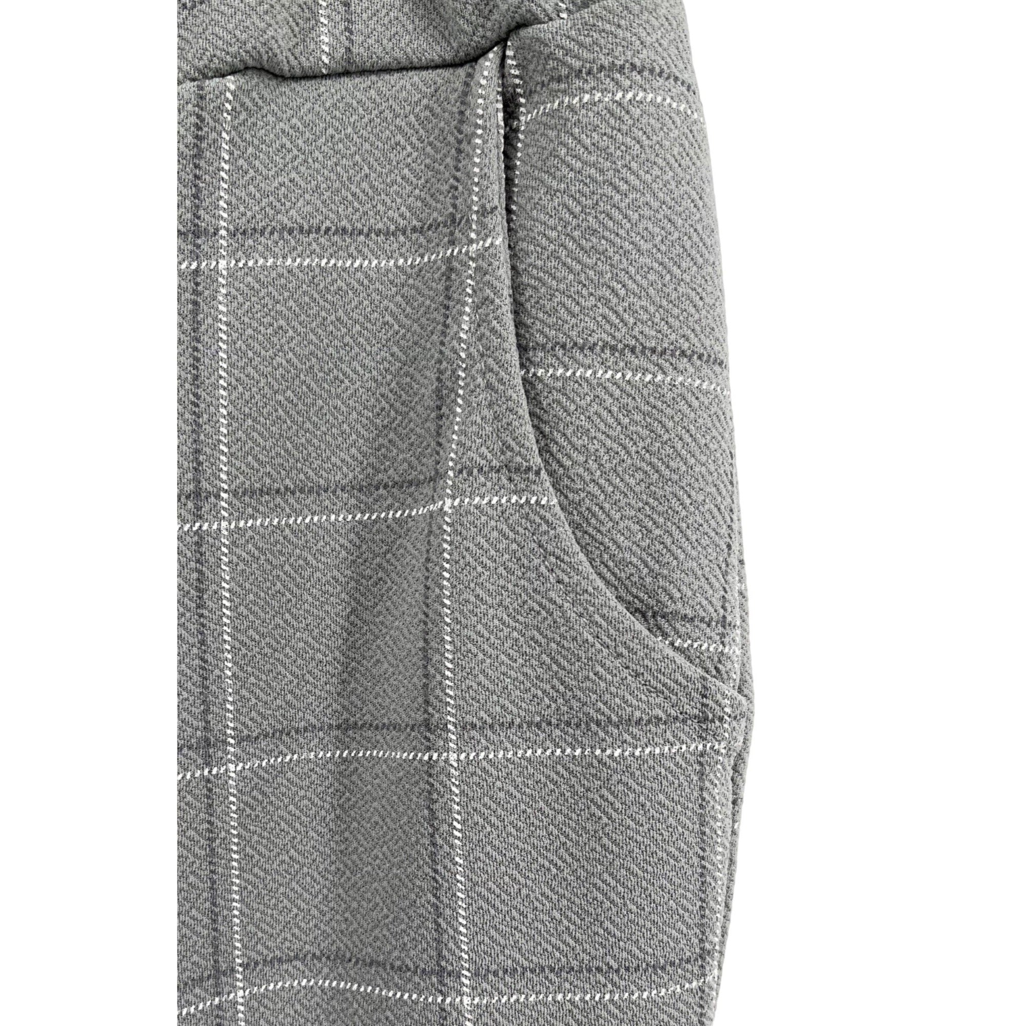 Pretty Little Thing Women's Size 6 Grey & White Plaid Dress Pants