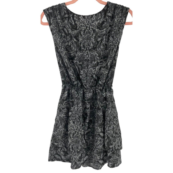 H&M Women's Size 2 Black/Grey/Black/White Sleeveless Mini Dress