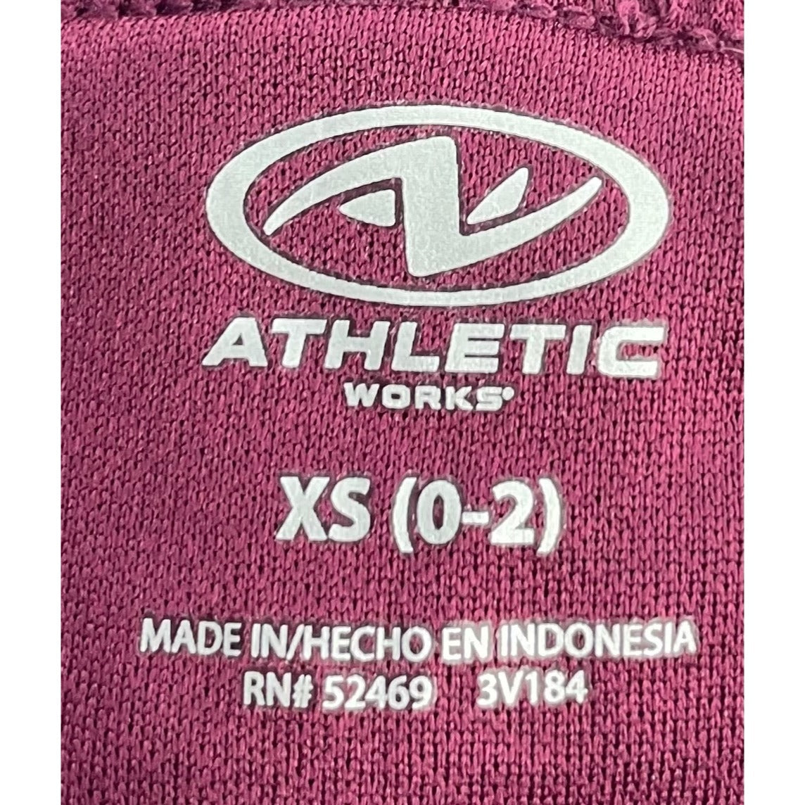 Athletic Works Women's Size XS (0-2) Burgundy/Maroon Athletic Elastic Waist Shorts