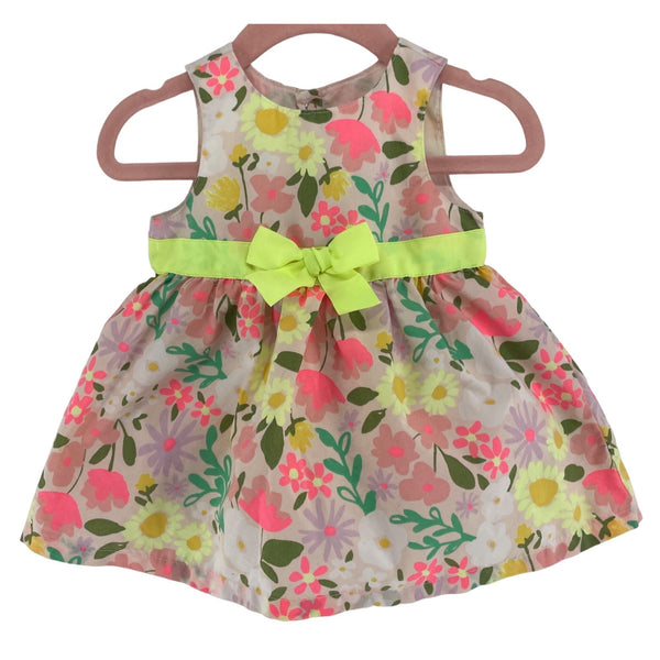 Cat & Jack Girl's Baby Size 6-9 Months Multi-Colored Floral Sleeveless Dress