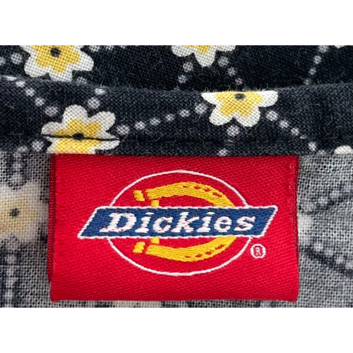 Dickies Women's Size XL Navy, Yellow & White Daisy Print Shirt