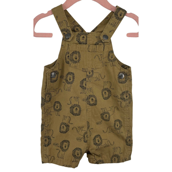 Carter's Baby Boy's 9 Months Brown & Black Lion Print Overalls