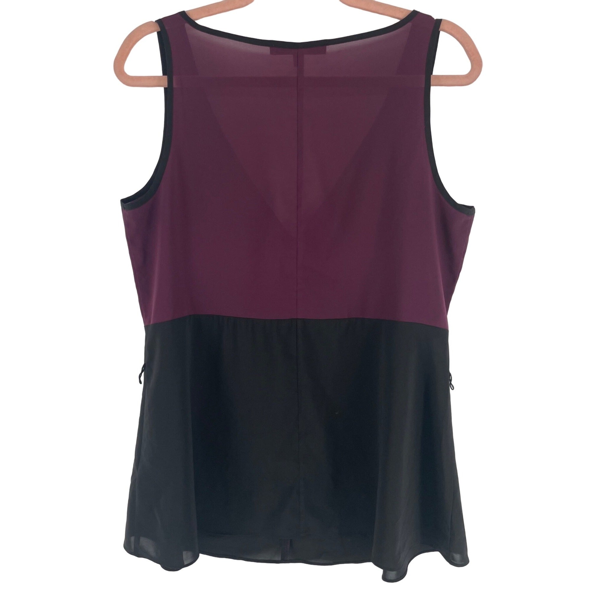 Narciso Rodriguez Women's Size Medium Purple & Black Sleeveless Blouse