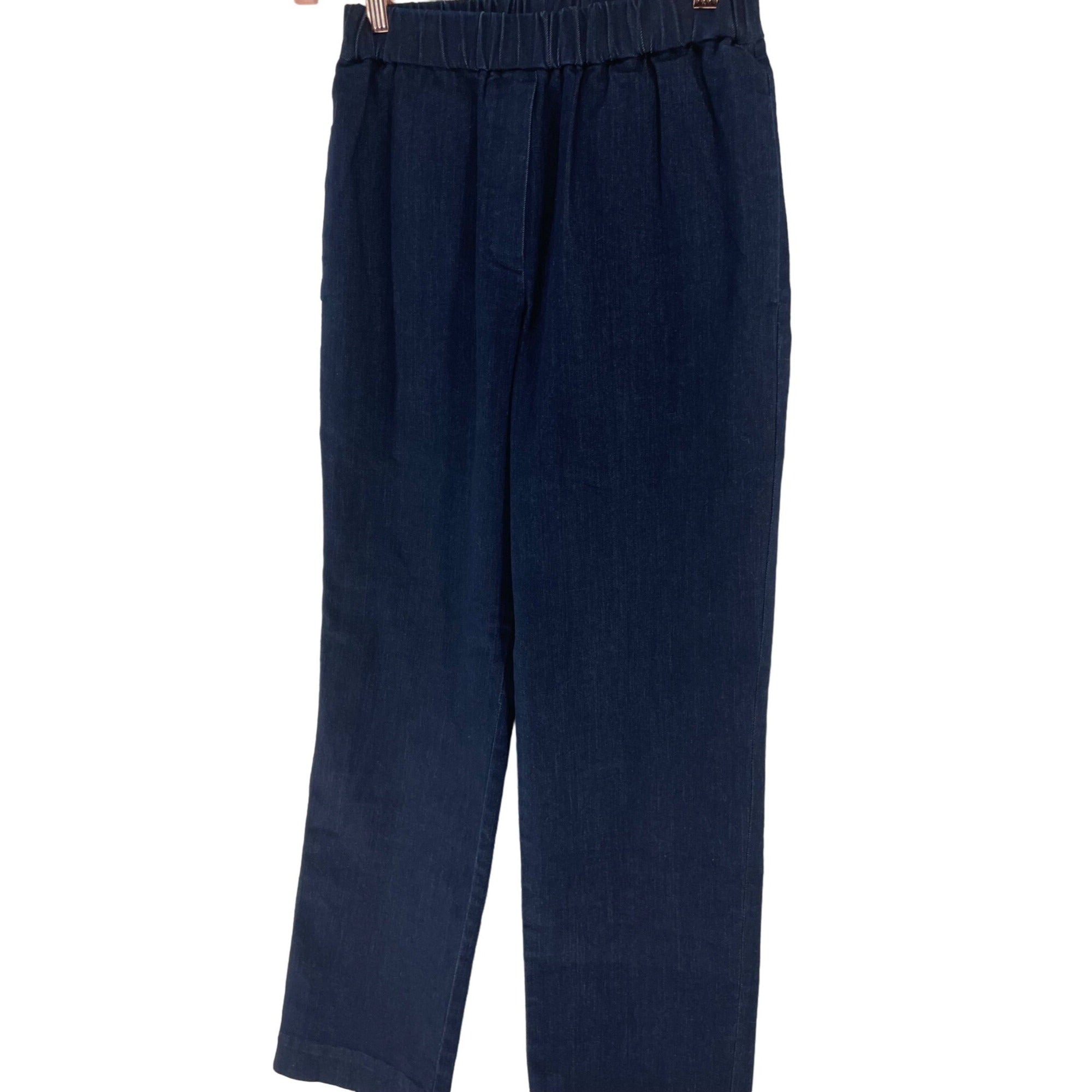 Montserrat New York Women's Size XS Denim Straight Leg Pants W/ Elastic Waist Band