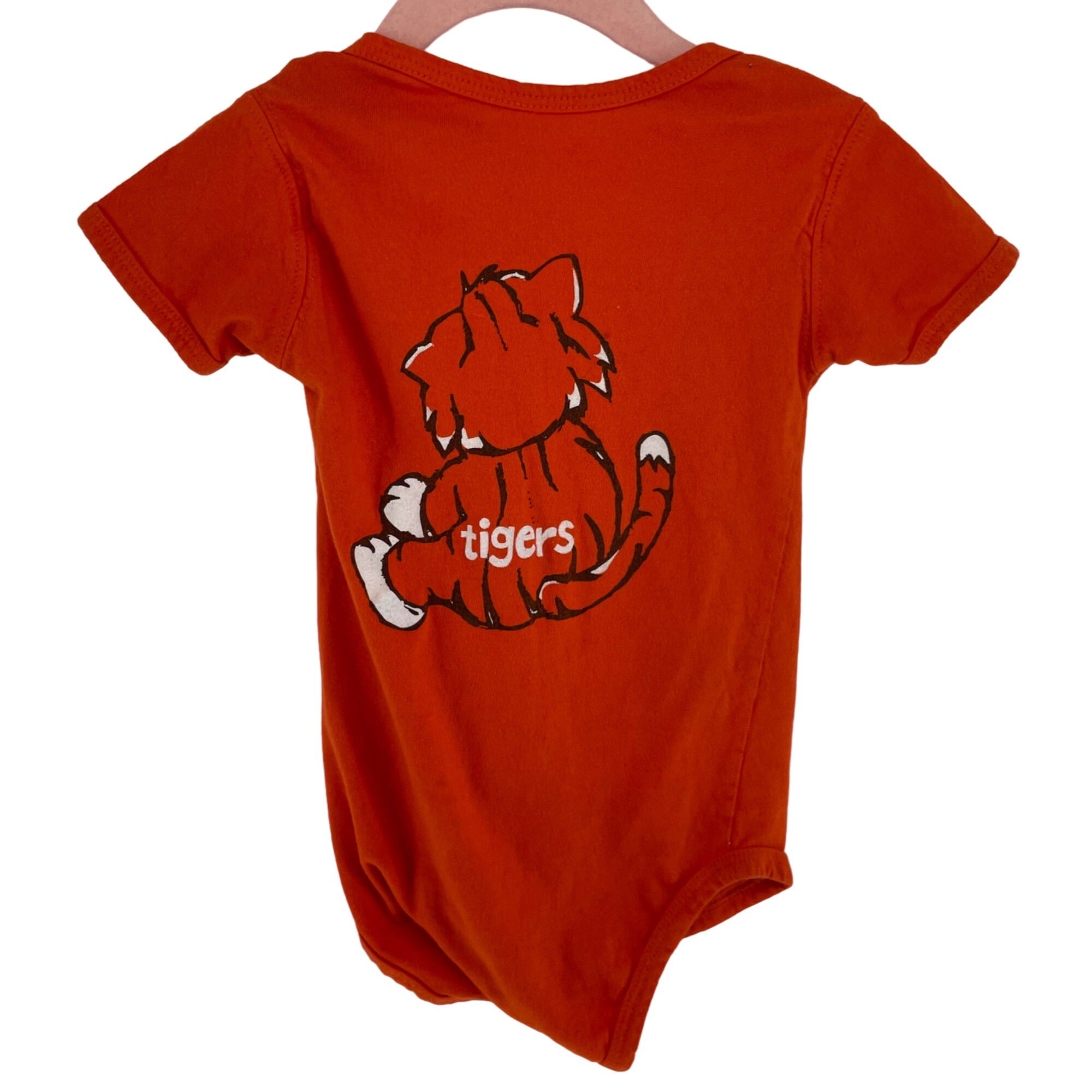 College Kids Boy's Size 18 Months Orange Princeton Tigers Graphic Onesie