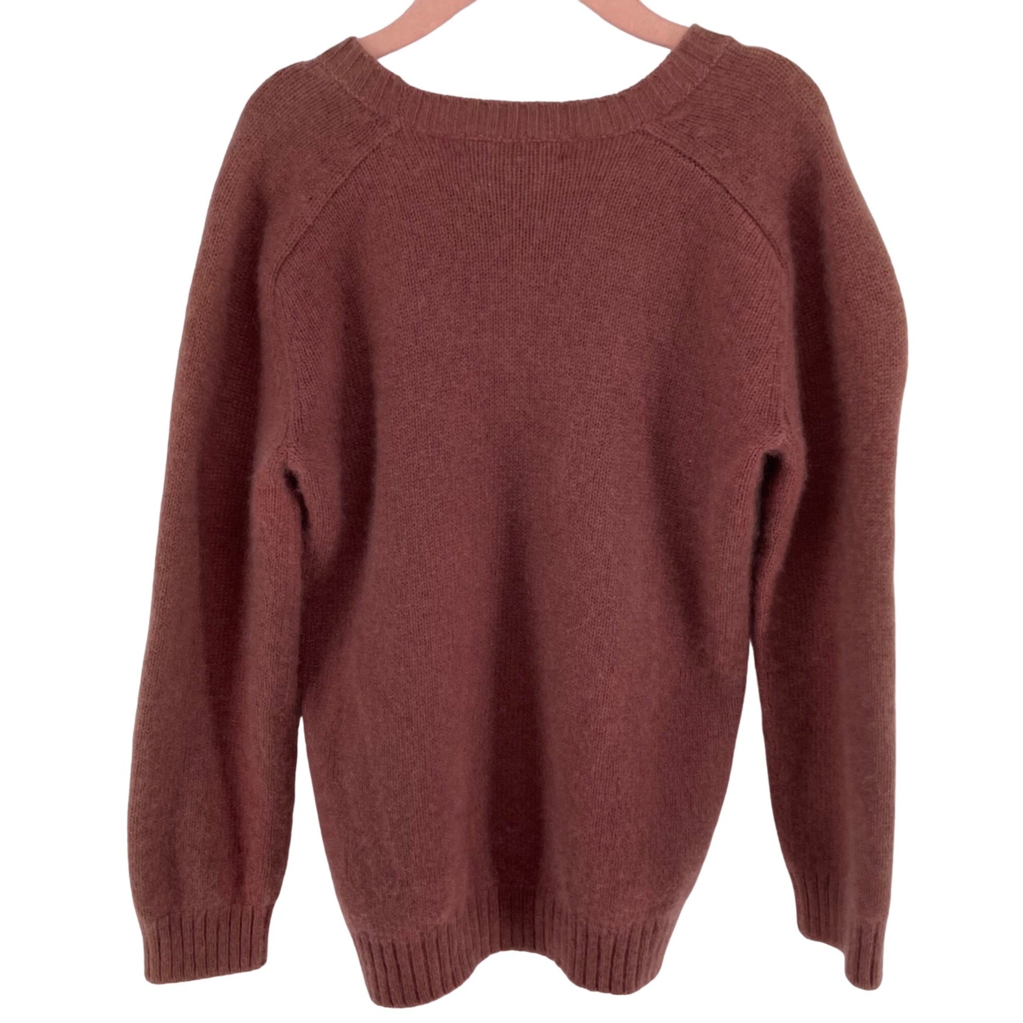 Land's End Girl's Size Medium (5-6) Burgundy Cashmere Crew Neck Sweater