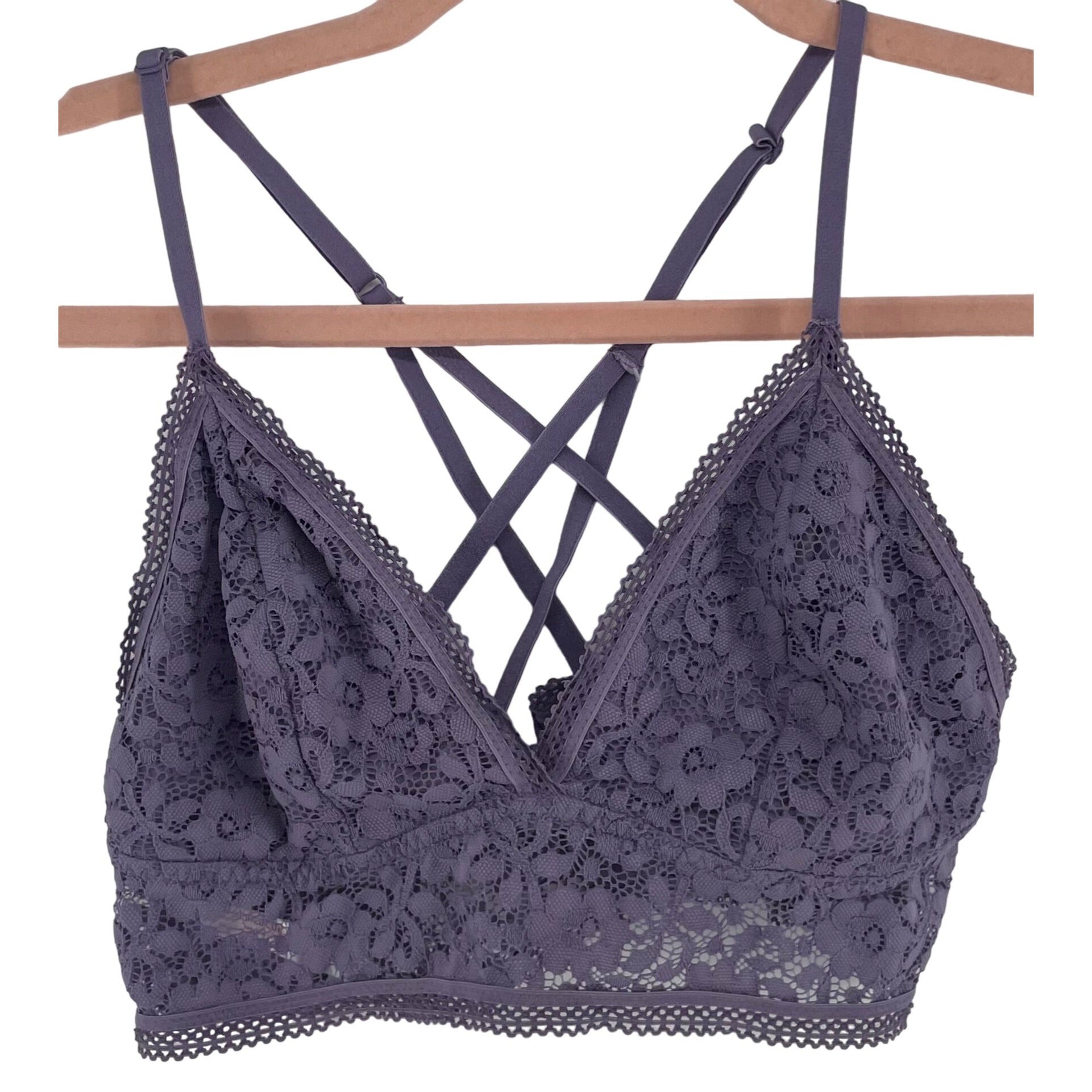 Xhilaration Women's Size Medium Lavender Purple Lace Spaghetti Strap Bralette