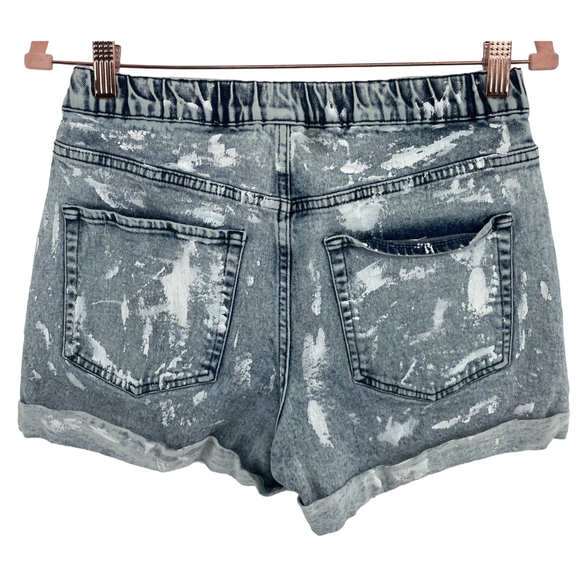 Wild Fable Women's Size Small Painted Denim Jean Roll-Up Shorts