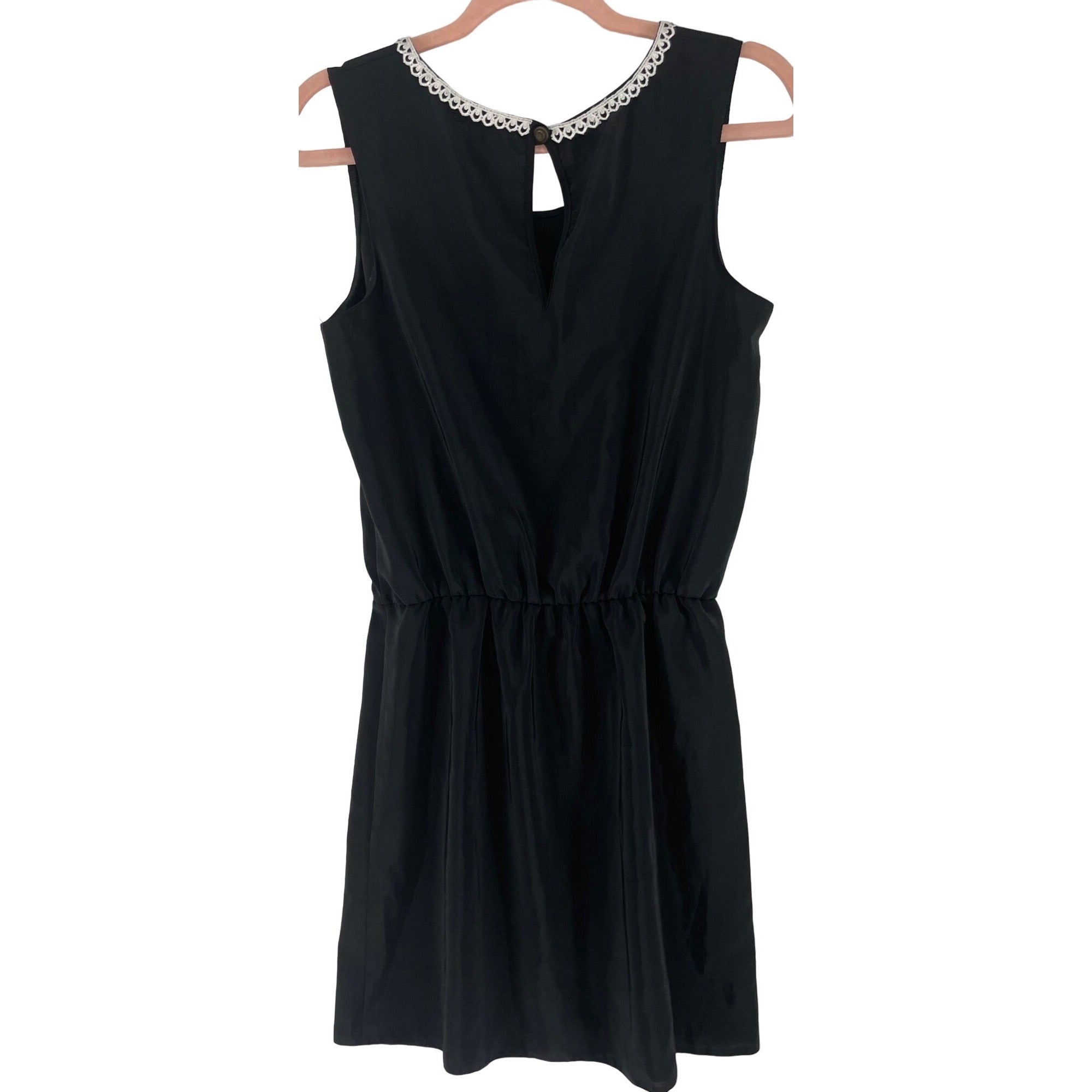 Johann Earl Women's Size Large Black Rare Vintage Sleeveless Black Mini Dress