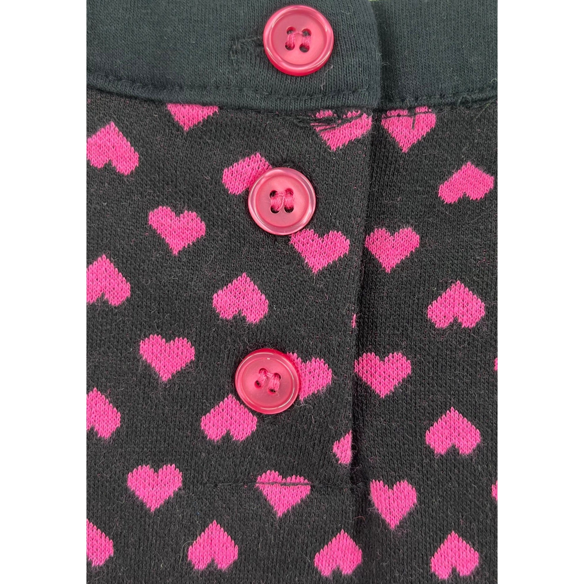 Wonder Kids Baby Girl's Size 12 Months Black & Pink Heart Polka Dot Dress