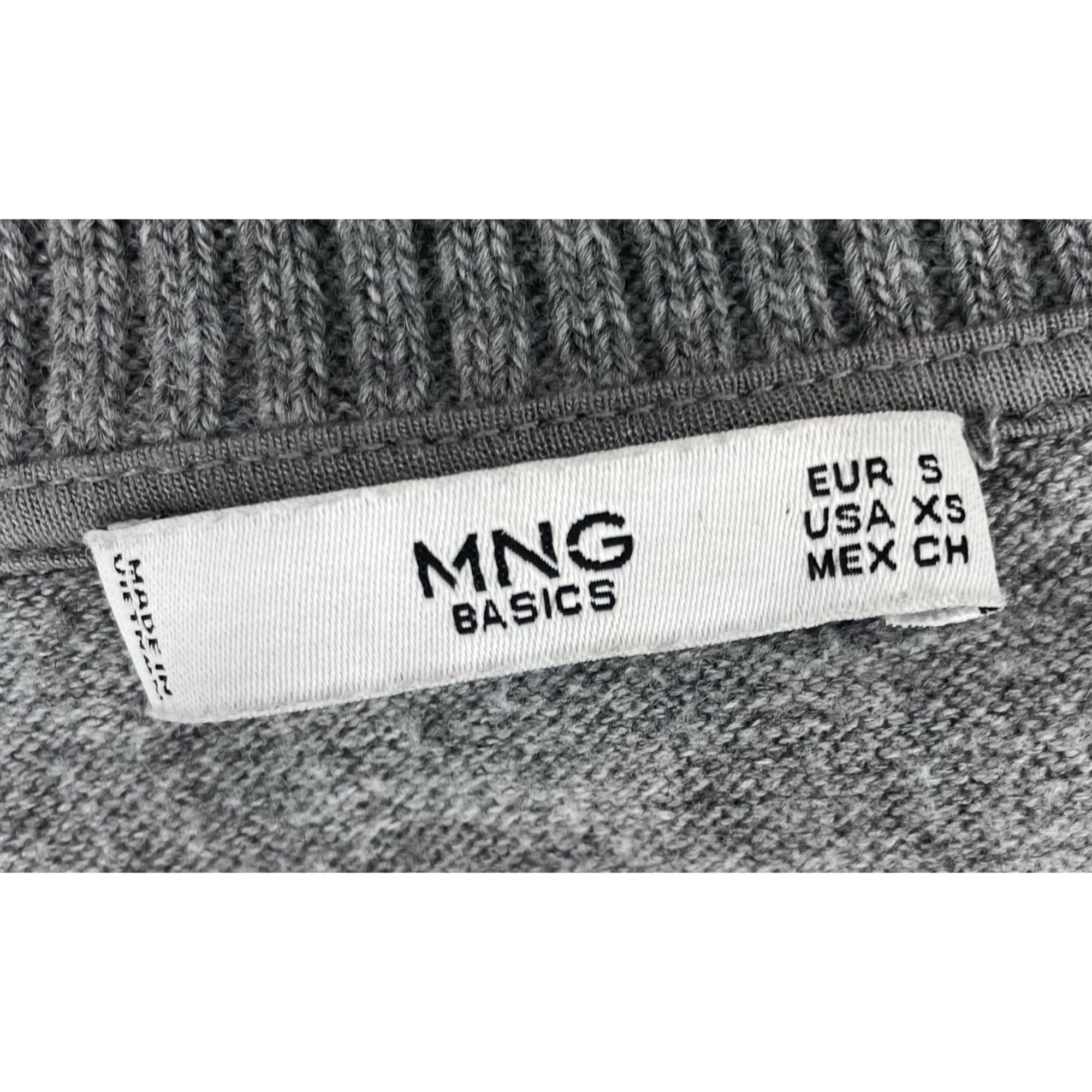 MNG Women's Size Small Grey V-Neck Sweater