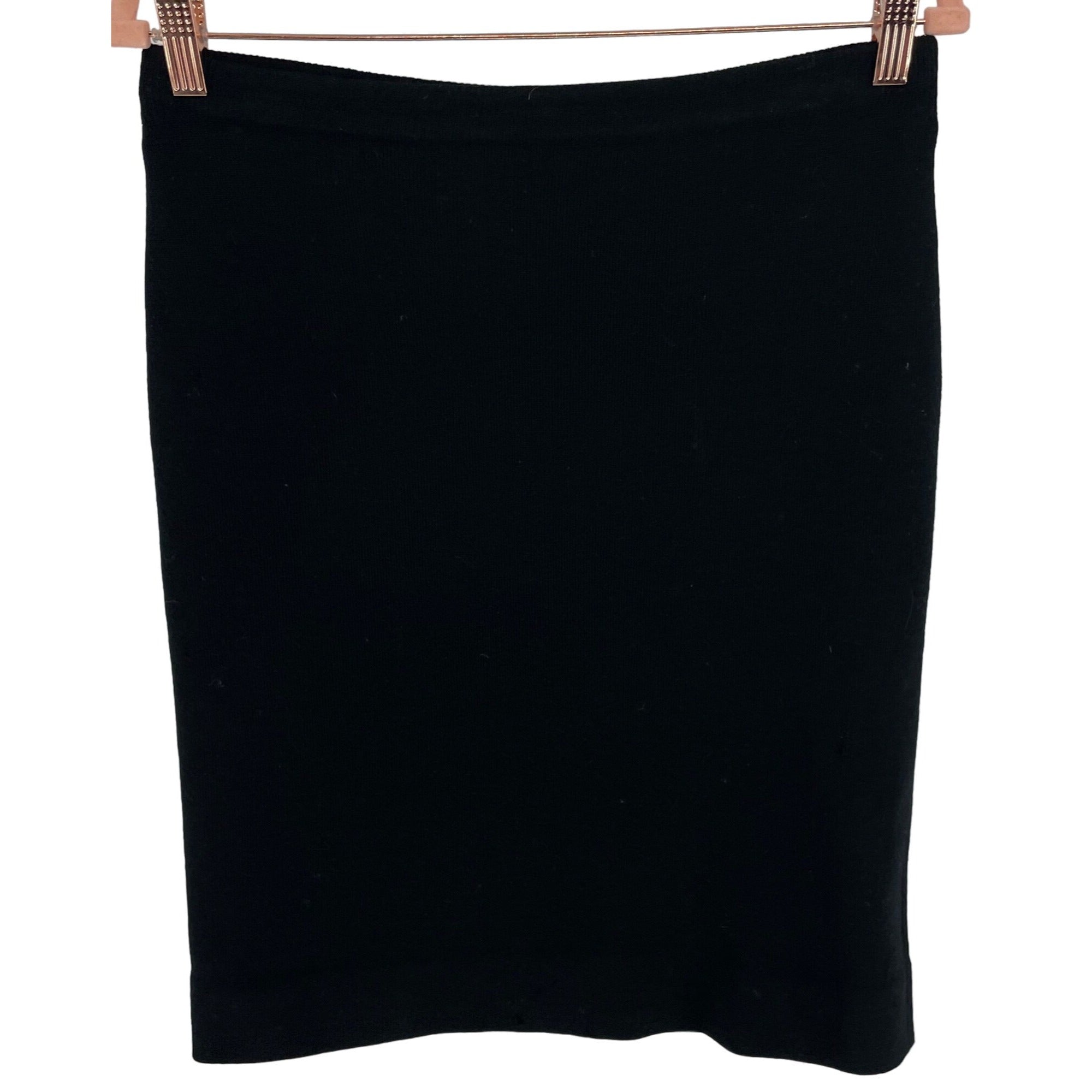 Jennifer Moore Petites Women's Size Medium Black Lambswool Skirt