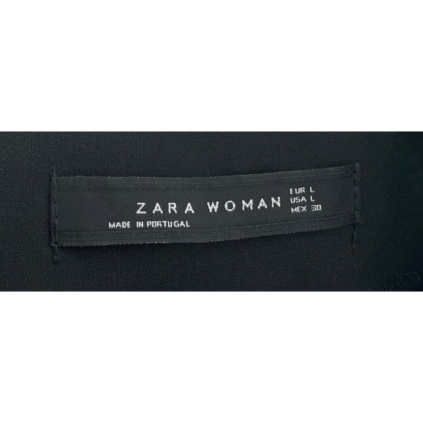 Zara Women's Size Large Black Short-Sleeved Shift Dress