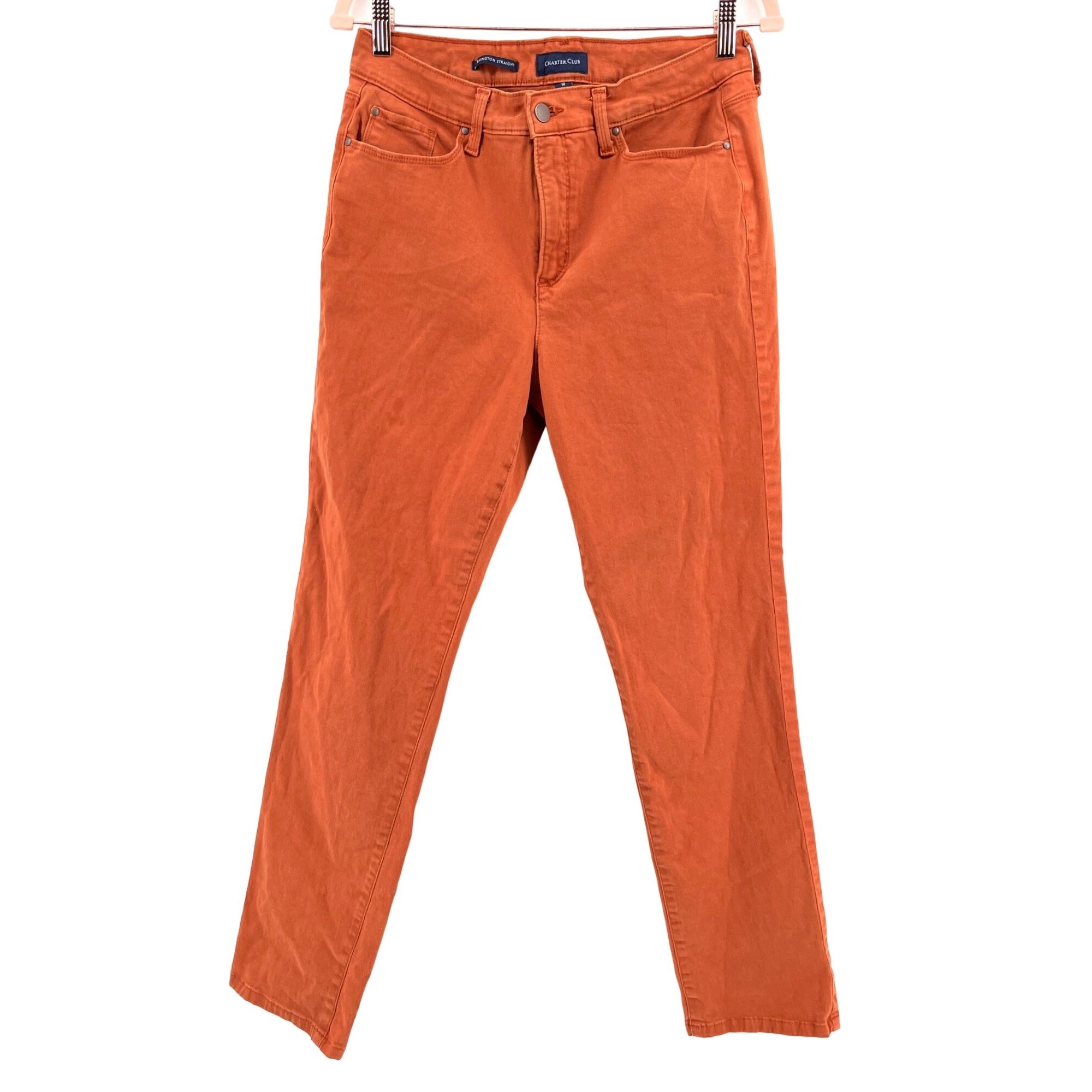 Charter Club Women's Size 10 Orange Denim Pants