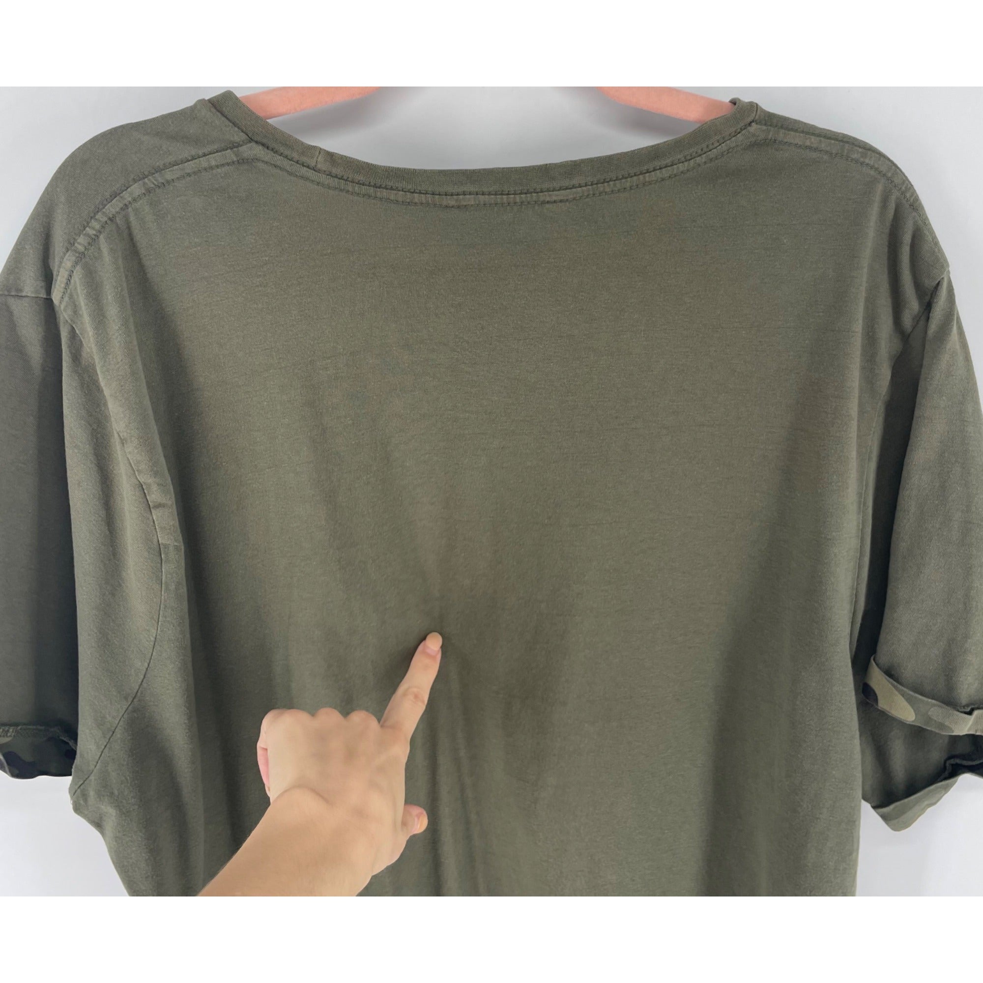 Jay Jays Men's Size XL Olive Green/Army Green Crew Neck Camo T-Shirt