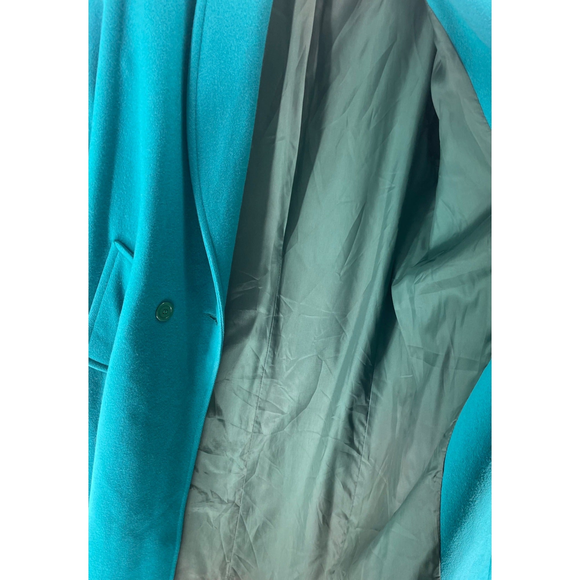 Miss Bobbie Women’s Large Teal Trench Peacoat