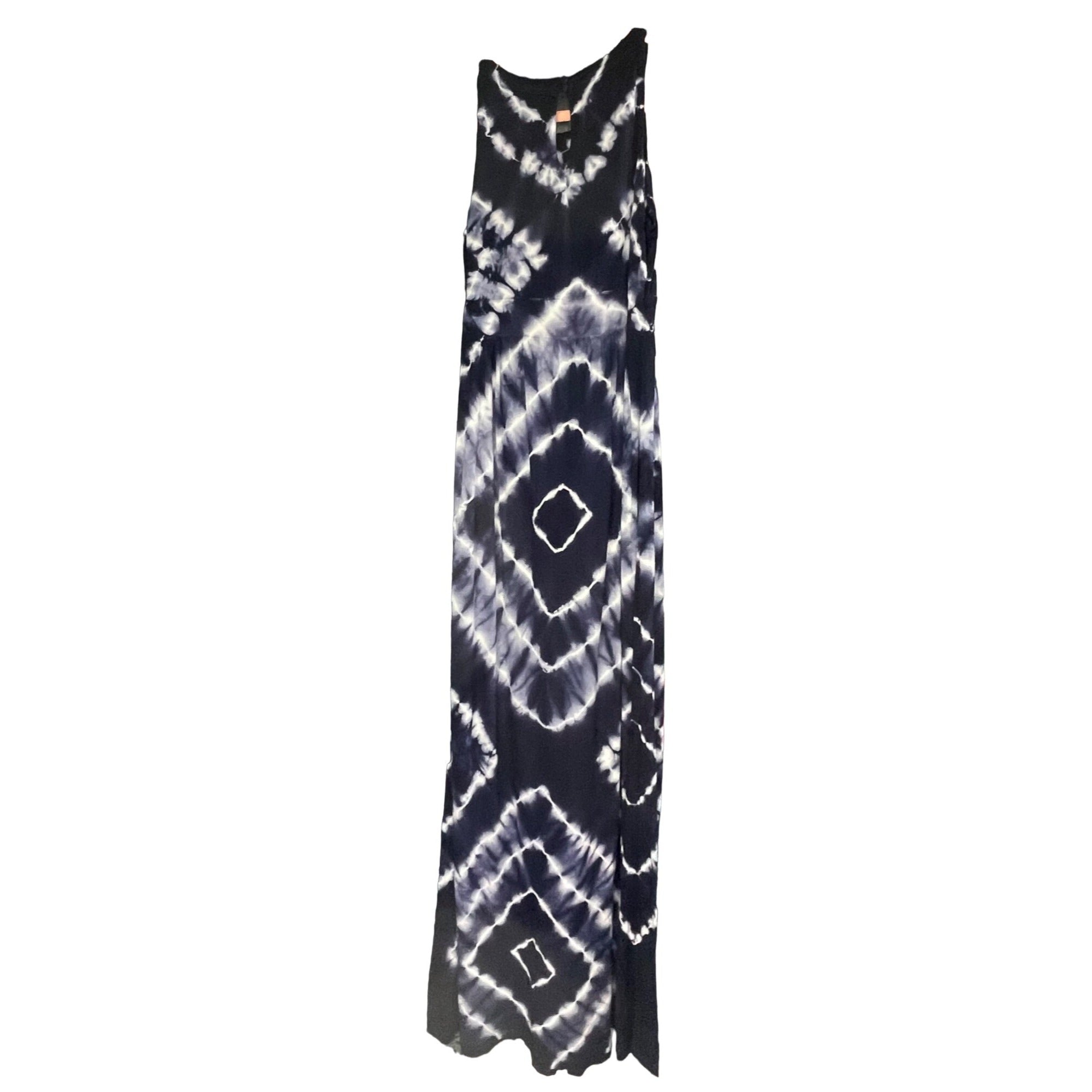 Women's Size Small/Medium Navy & White Tie Dye Sleeveless Maxi Dress