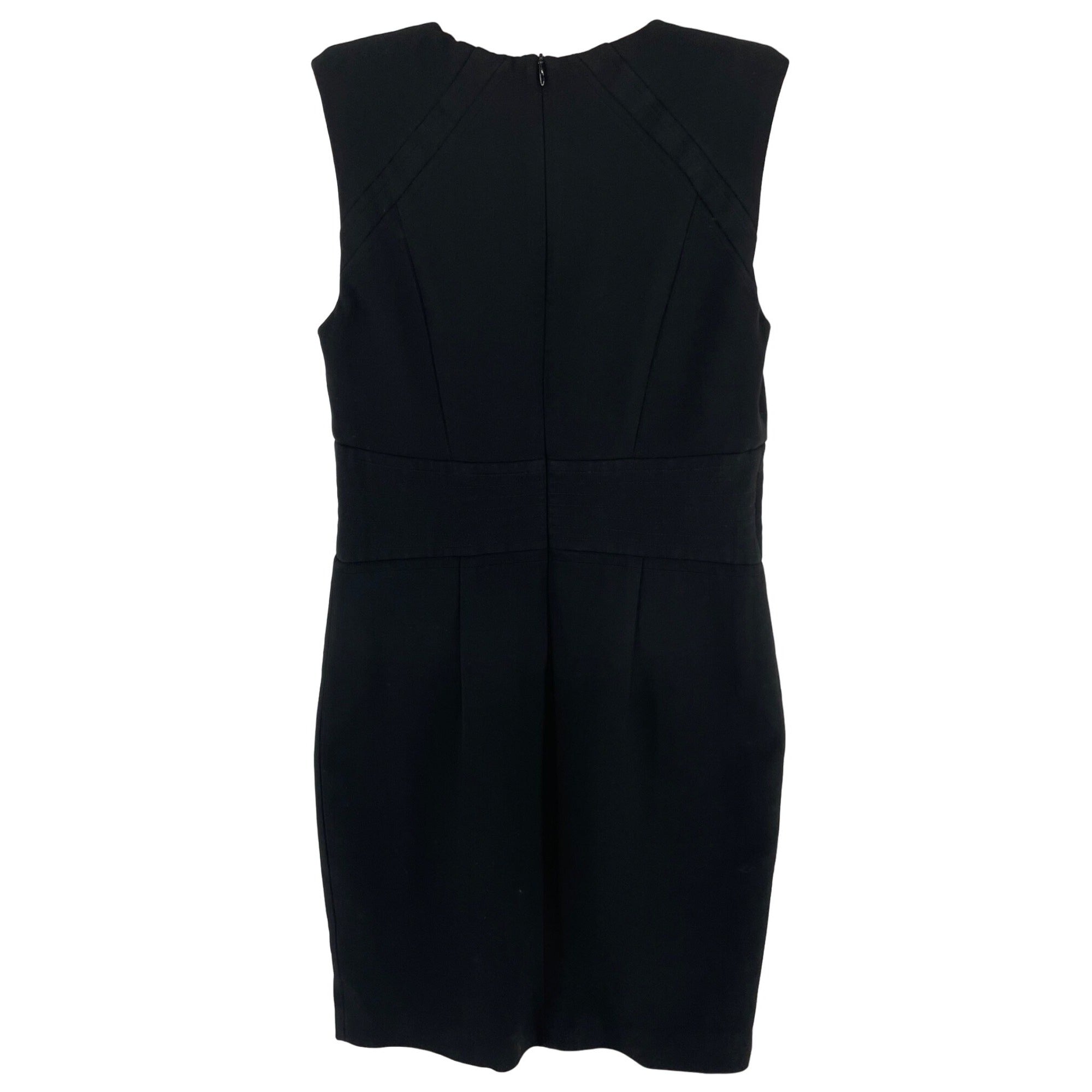 Zara Women's Size Large Black Sleeveless Padded Business Sheath Dress