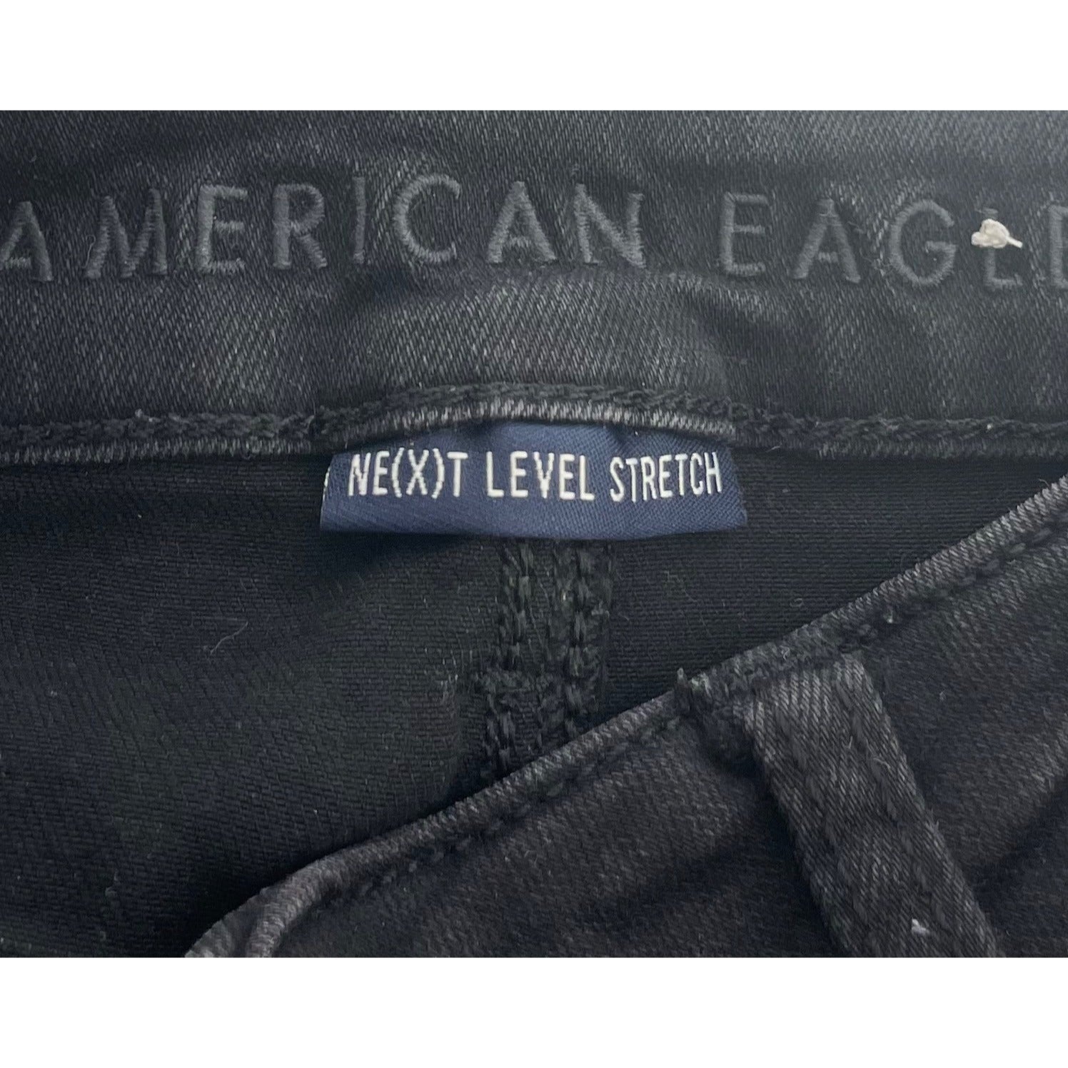 American Eagle Women's Size 0 Short Black Denim Skinny Jean Stretch Pants