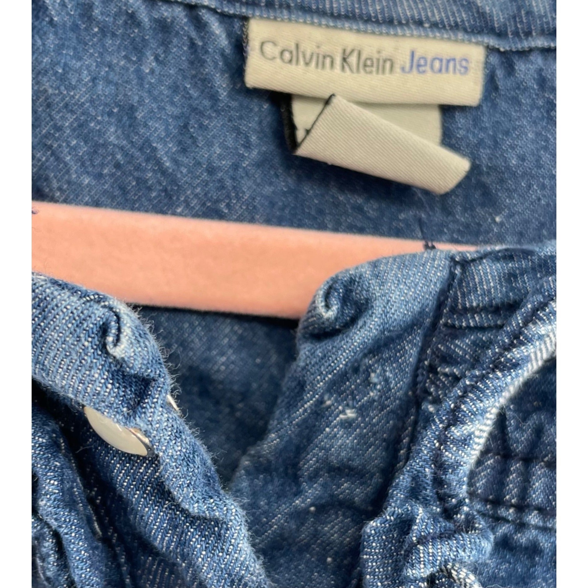 Calvin Klein Jeans Girl's Size 5 Pink & Blue Tutu & Denim Dress