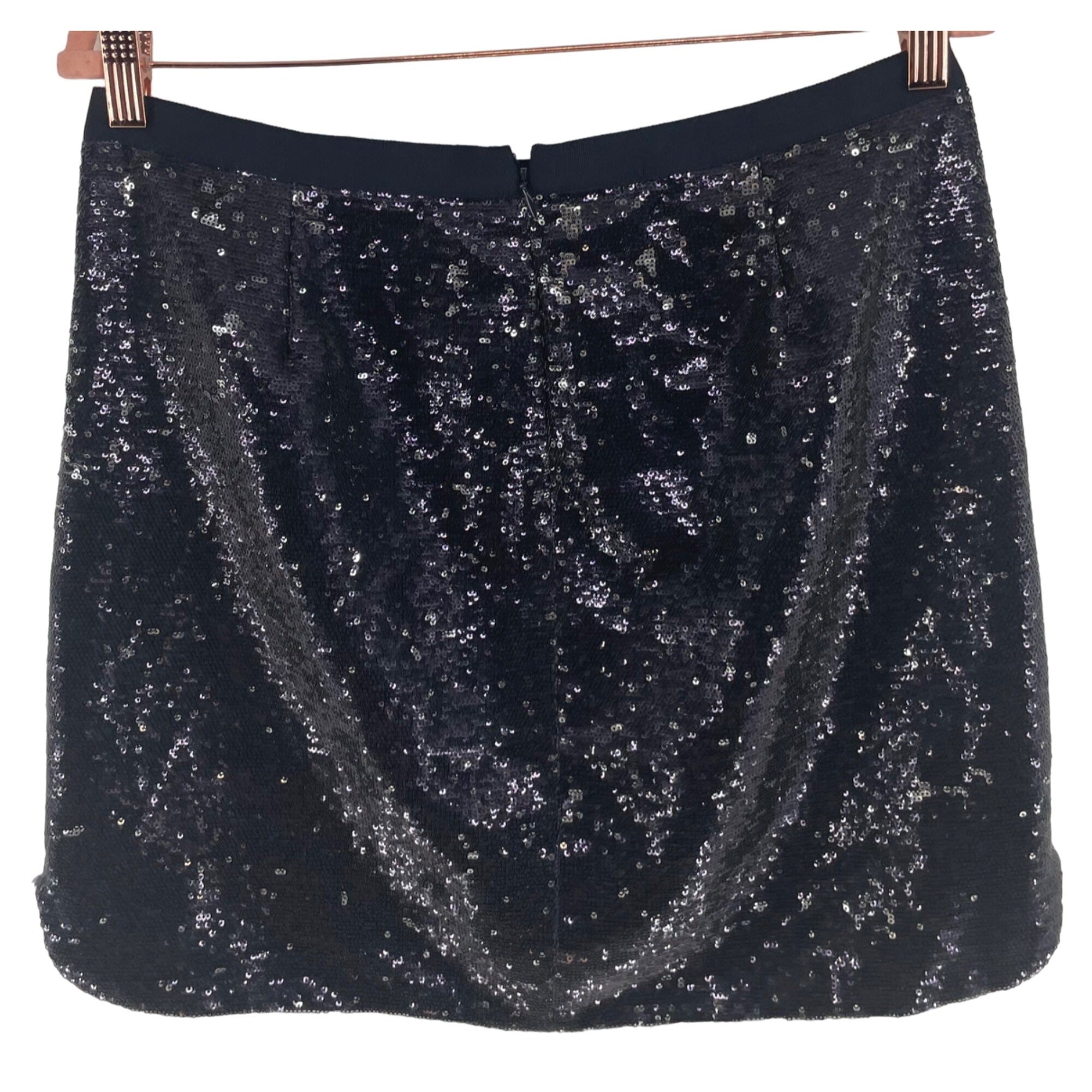 J. Crew Women's Size 6 Navy Blue Sequin Mini Skirt