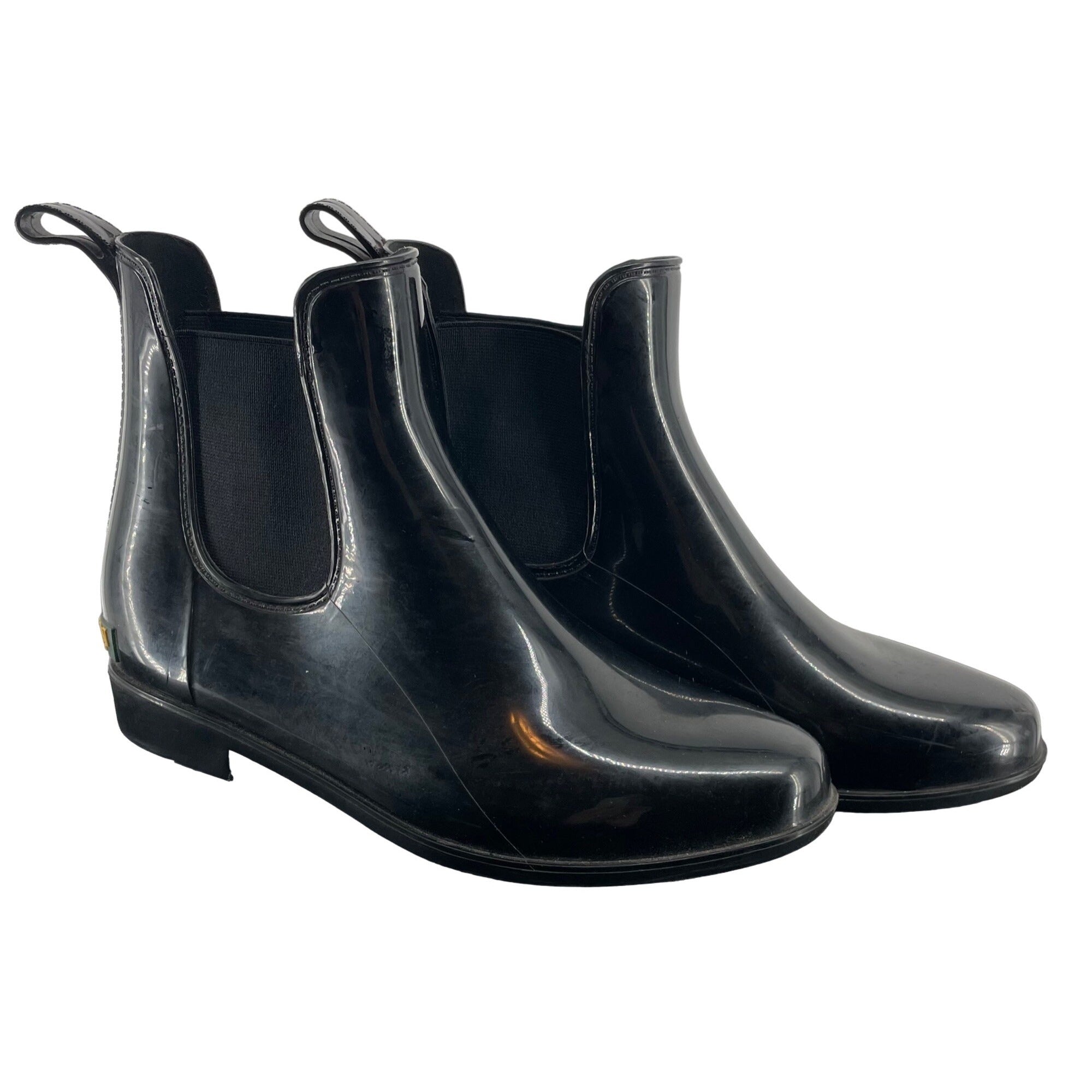 Lauren Ralph Lauren Women’s Size 9 Black Rubber Rain Booties