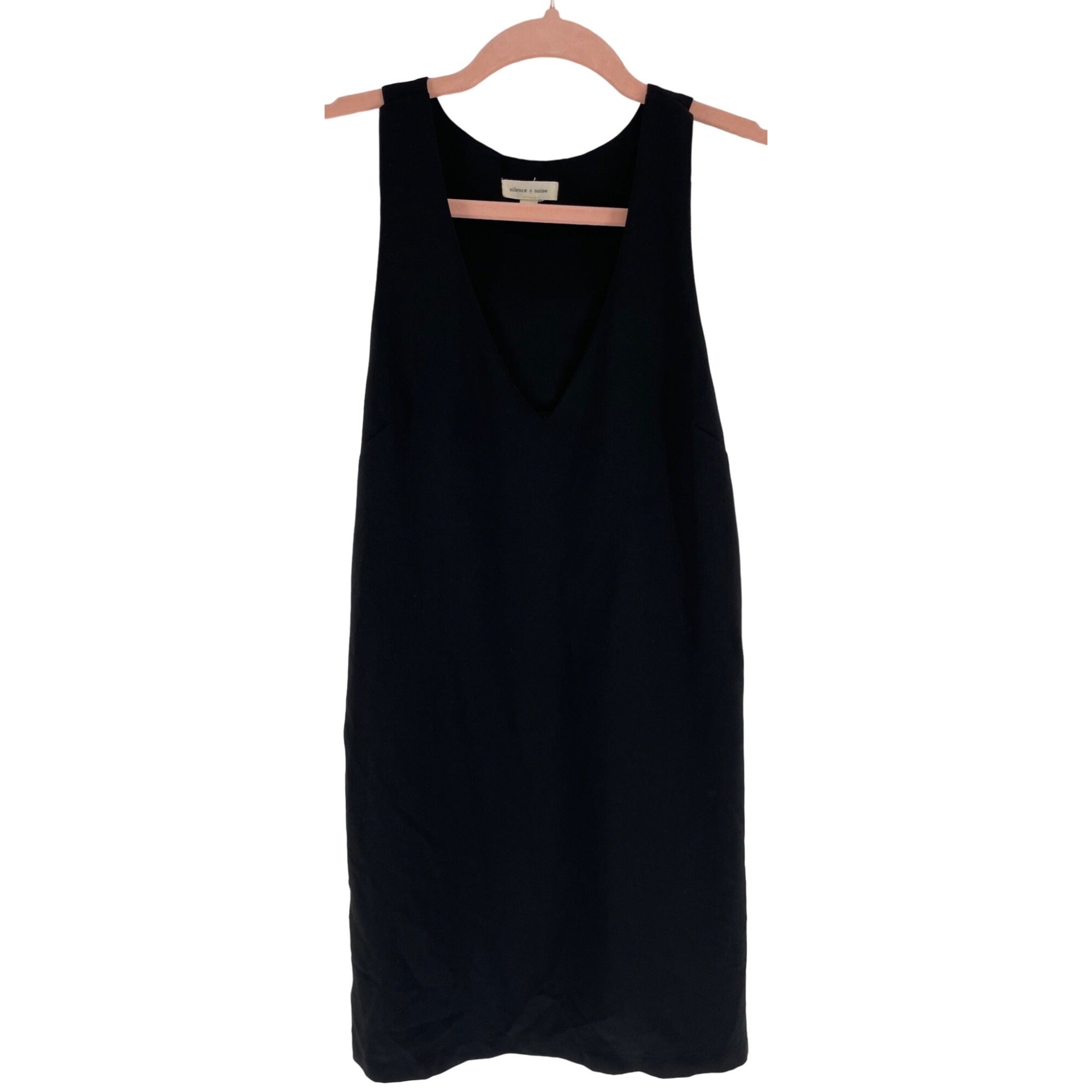 Silence + Noise Women's Size XS Black Sleeveless V-Neck Summer Mini Dress