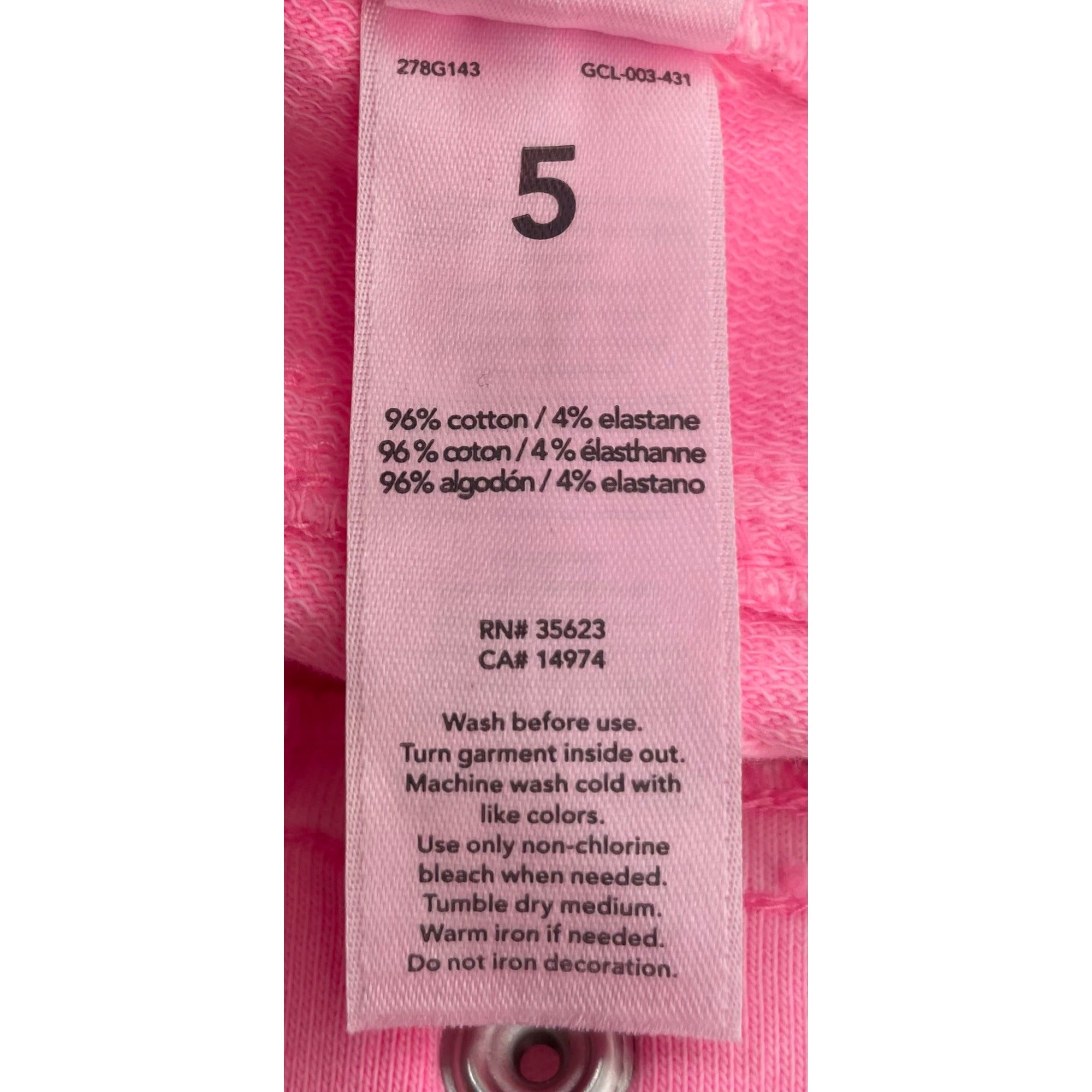 Carter's Girl's Size 5 Hot Pink Skinny Jean Leggings