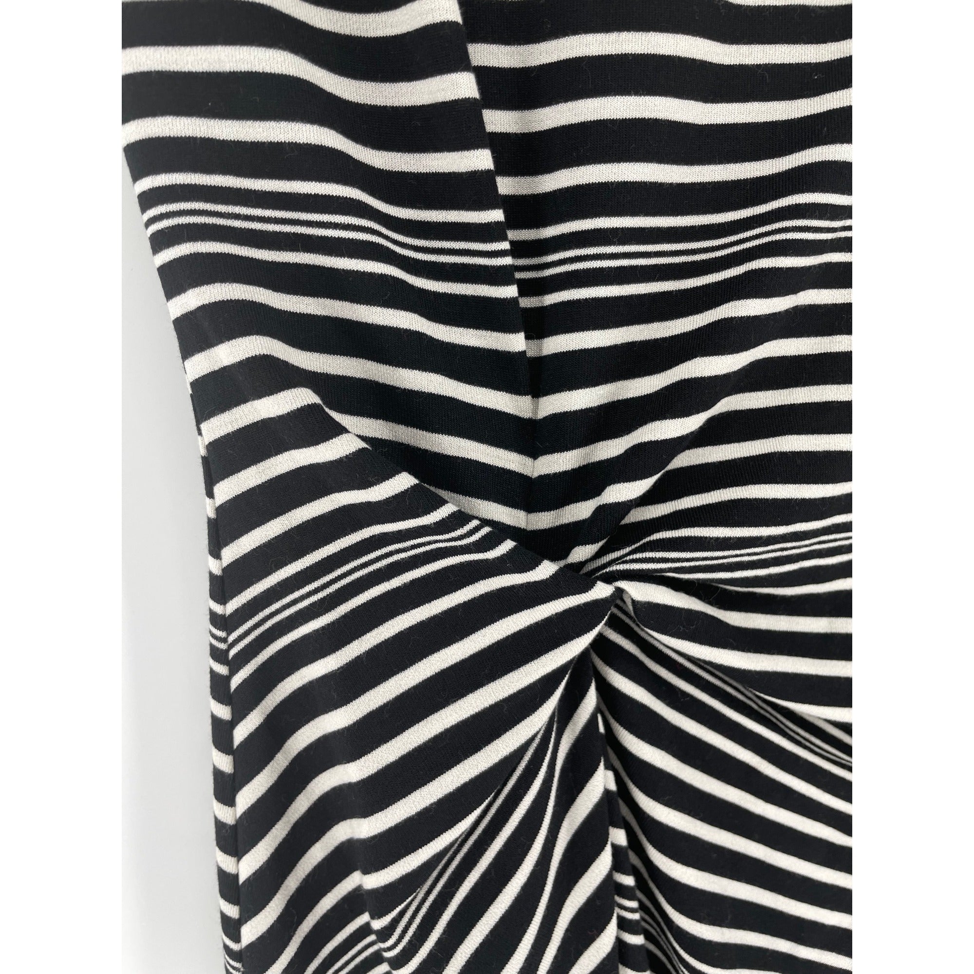 Max Studio Women's Size Small Black & White Striped Midi Dress